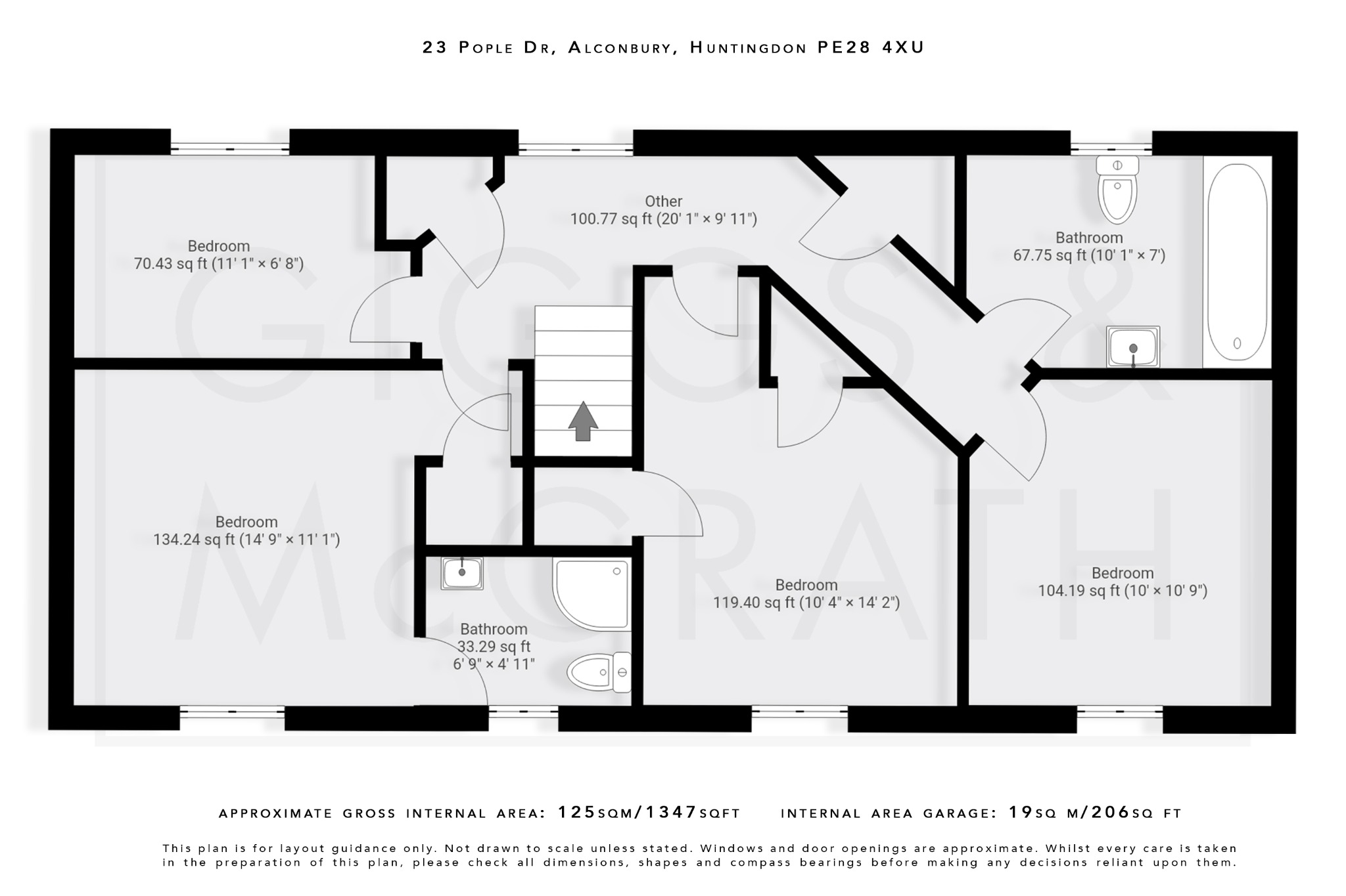 4 bed link detached house for sale in Pople Drive, Cambridgeshire - Property Floorplan