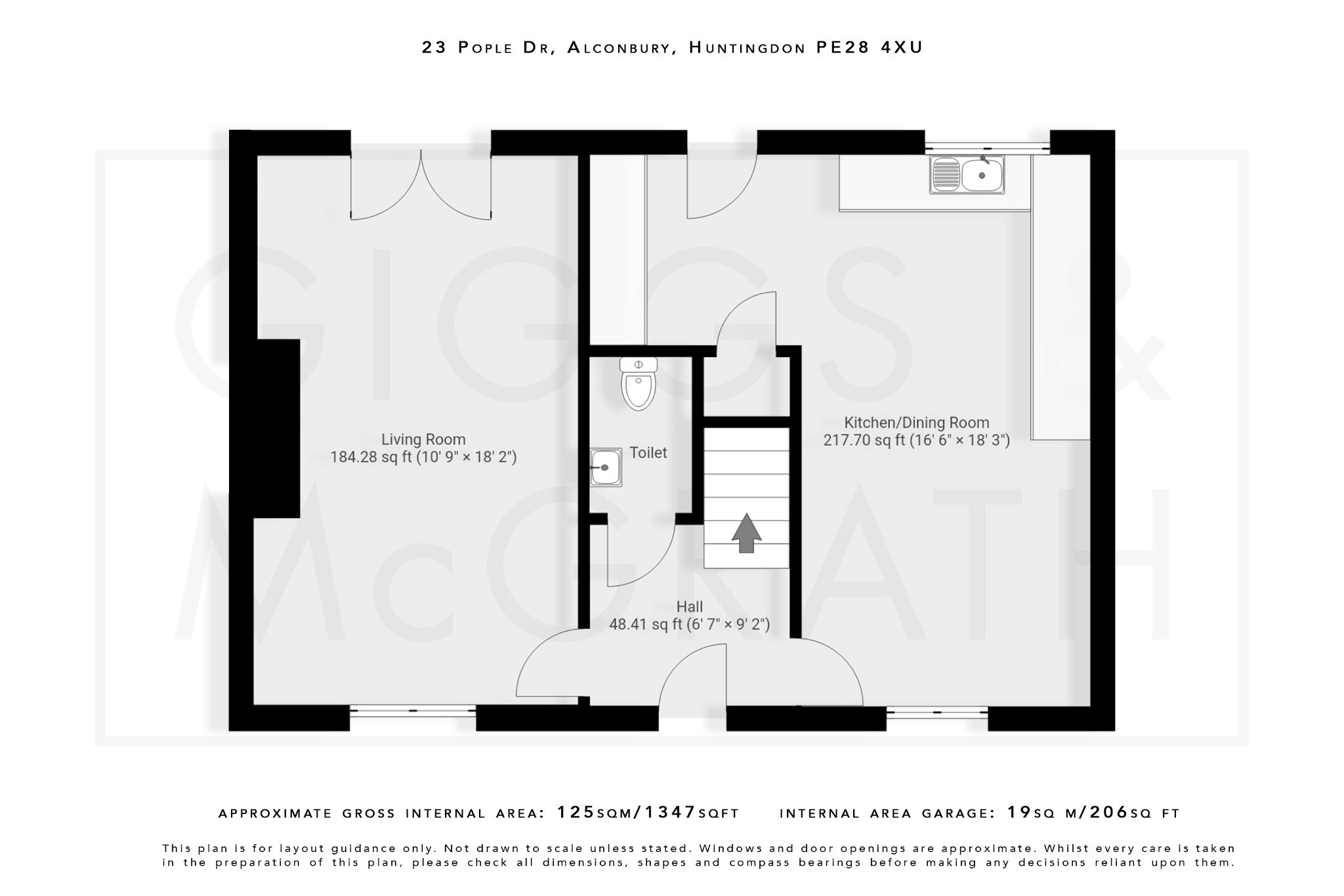 4 bed link detached house for sale in Pople Drive, Cambridgeshire - Property Floorplan