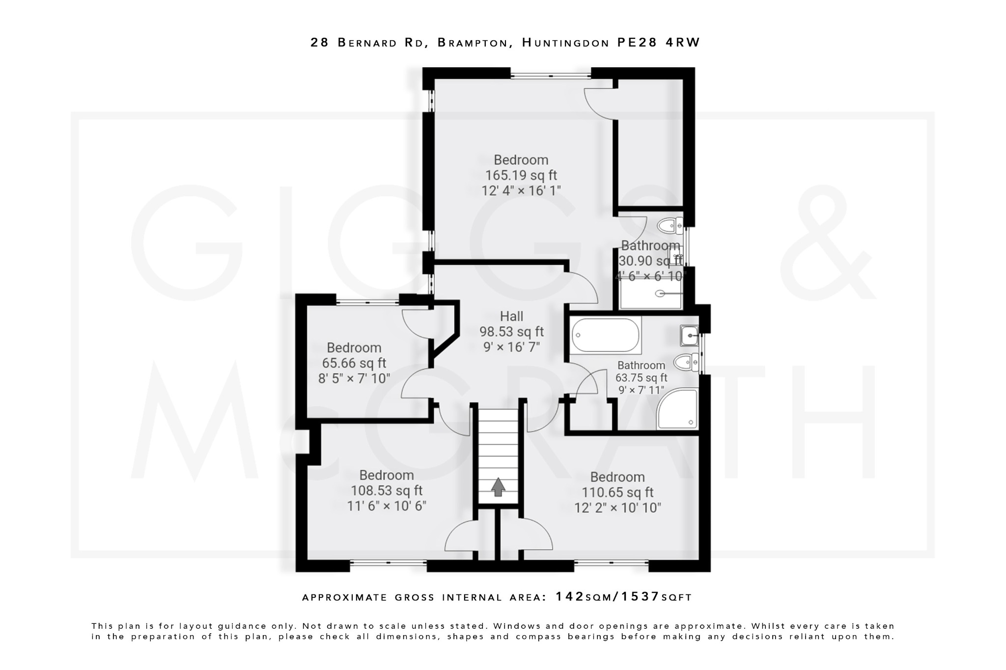 4 bed semi-detached house for sale in Bernard Road, Cambridgeshire - Property Floorplan