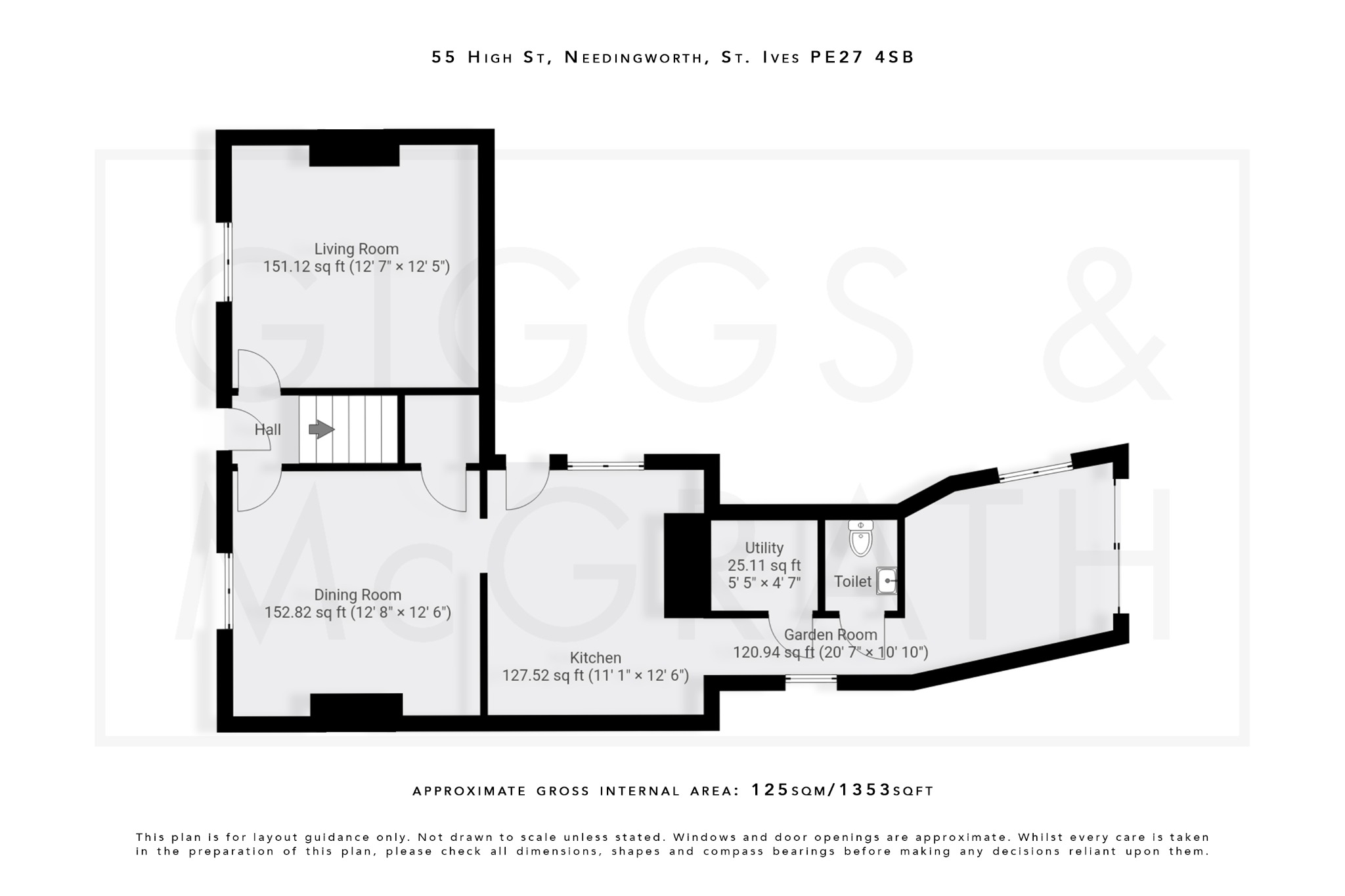 3 bed detached house for sale in High Street, St. Ives - Property Floorplan