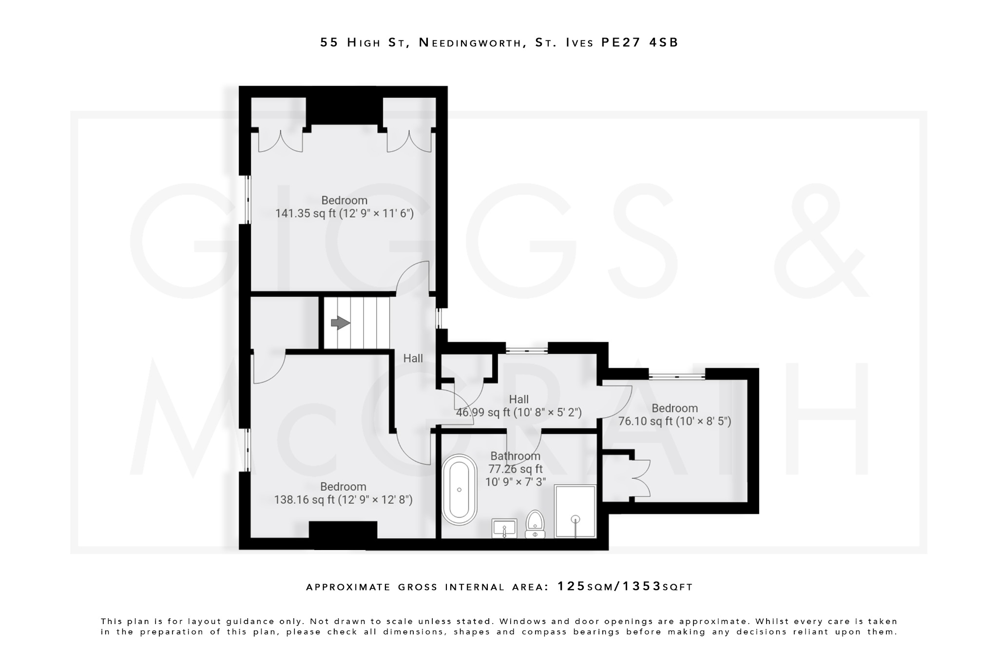 3 bed detached house for sale in High Street, St. Ives - Property Floorplan