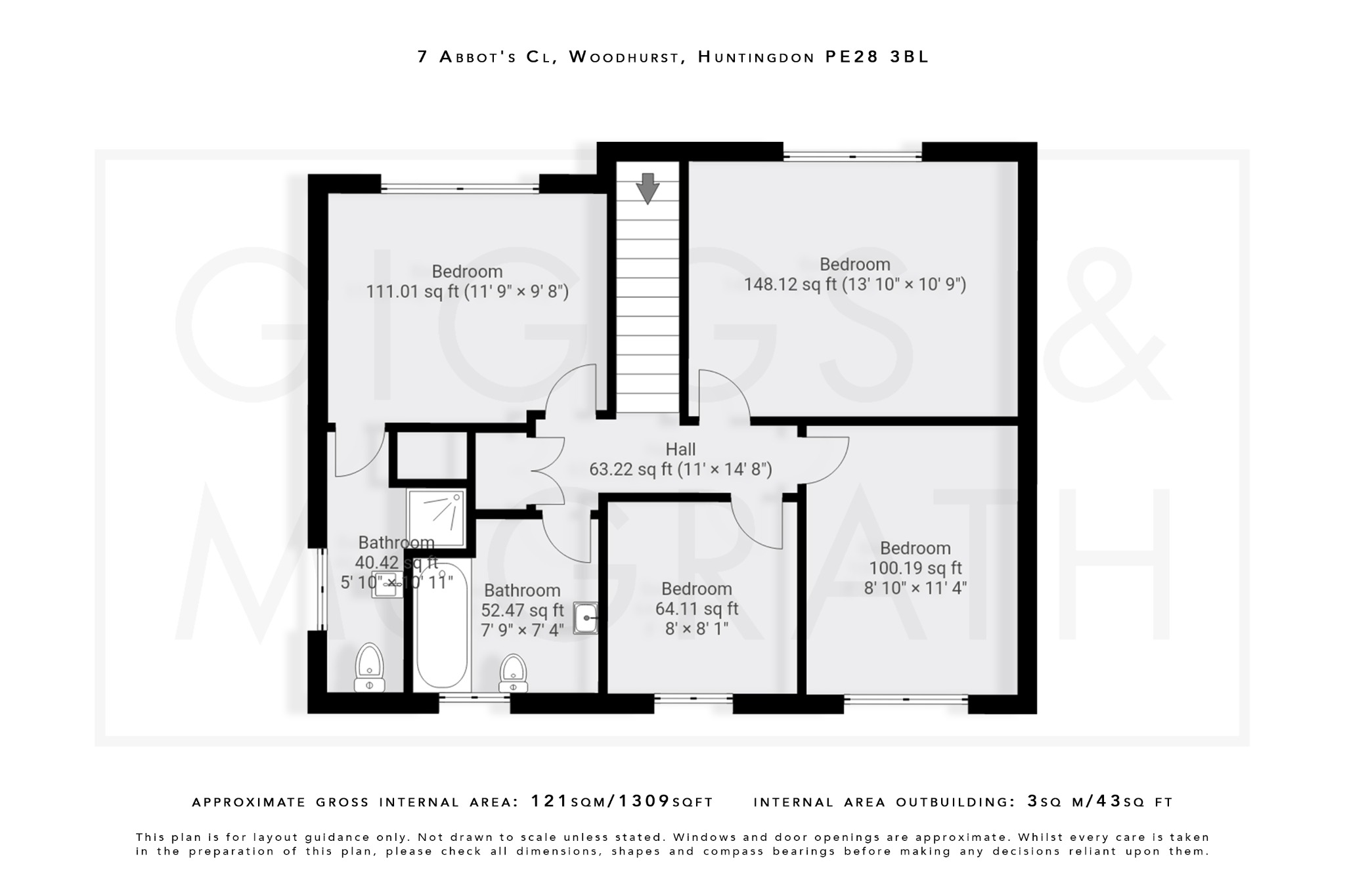 4 bed semi-detached house for sale in Abbots Close, Huntingdon - Property Floorplan