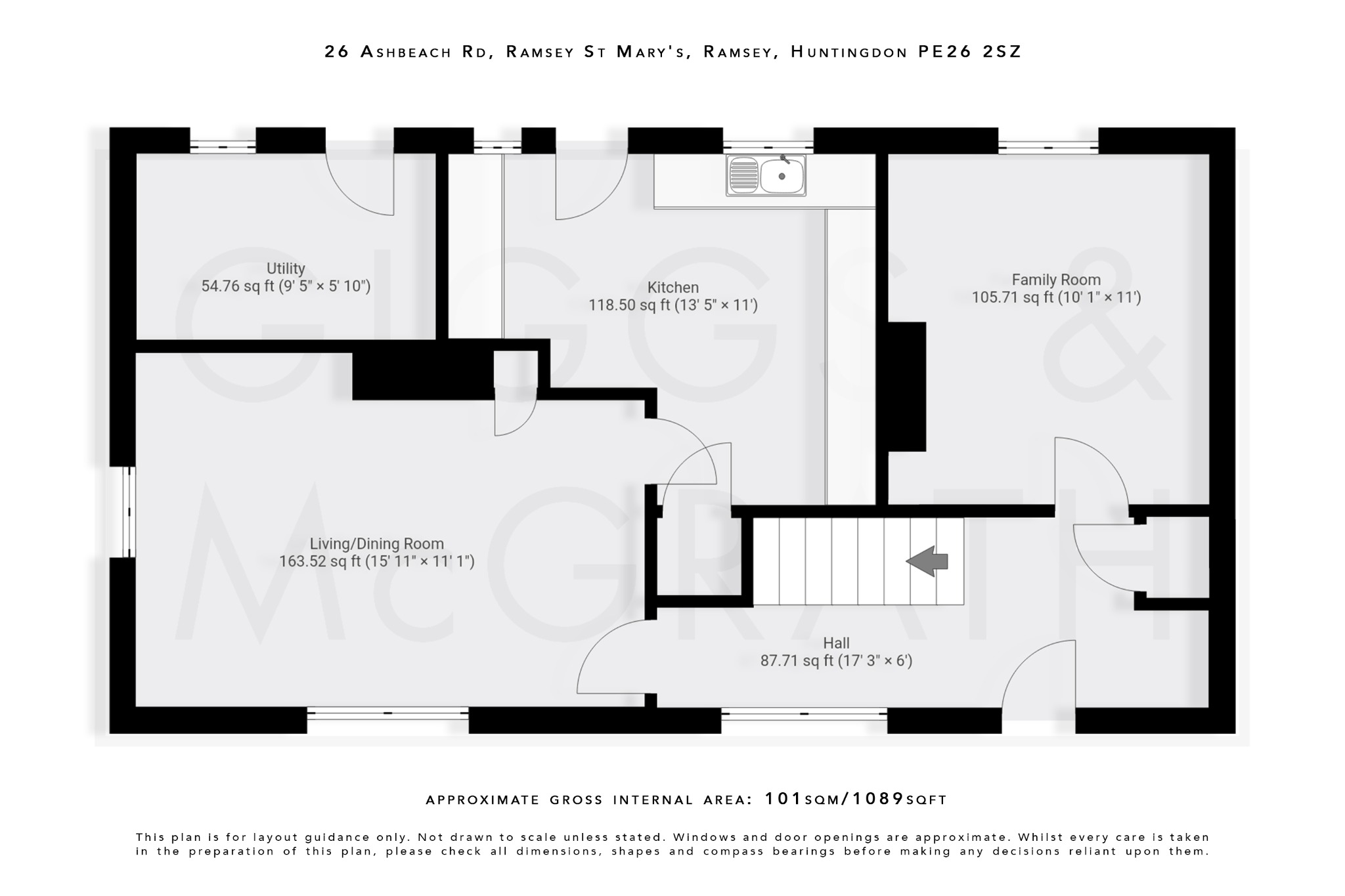 3 bed semi-detached house for sale in Ashbeach Road, Huntingdon - Property Floorplan