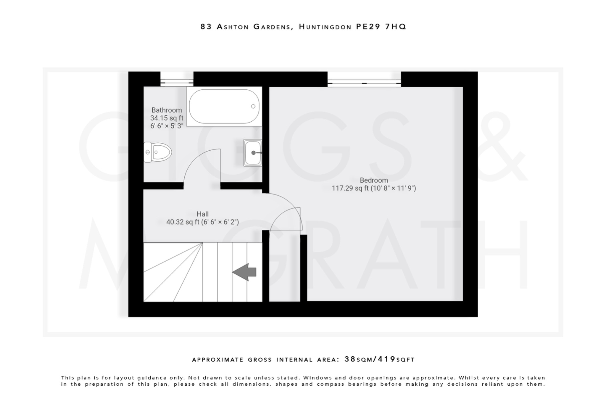 1 bed terraced house for sale in Ashton Gardens, Huntingdon - Property Floorplan