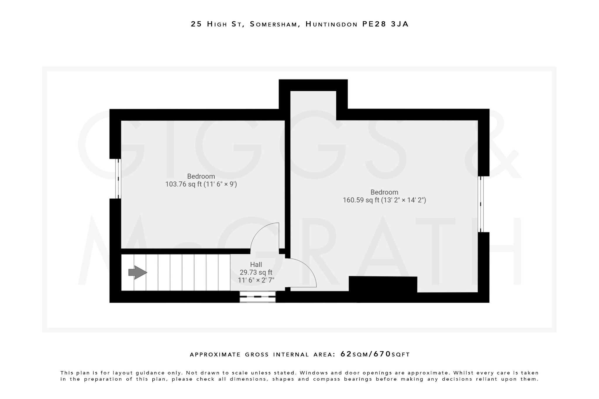 2 bed end of terrace house for sale in High Street, Cambridgeshire - Property Floorplan