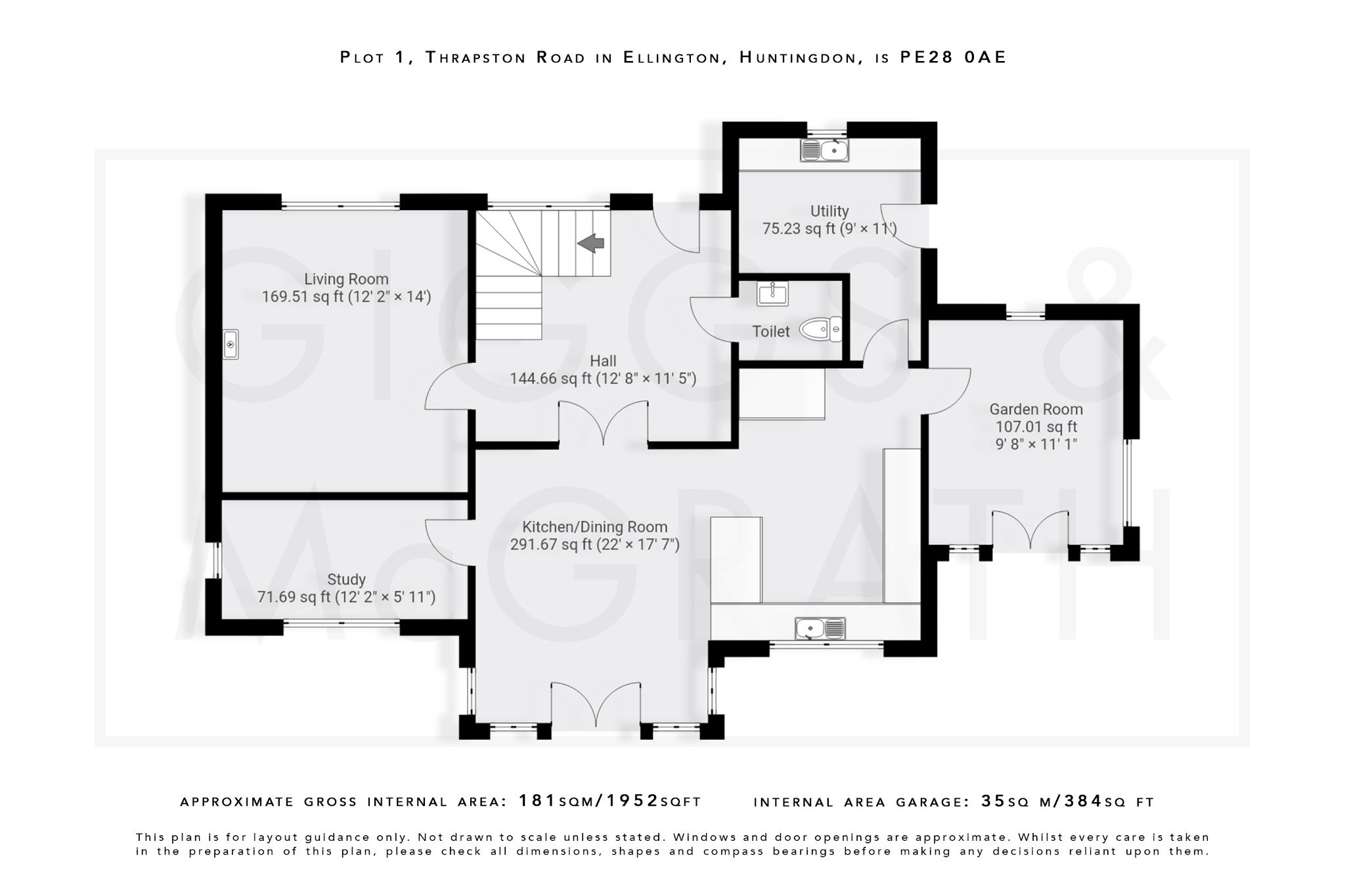 4 bed detached house for sale in Thrapston Road, Huntingdon - Property Floorplan