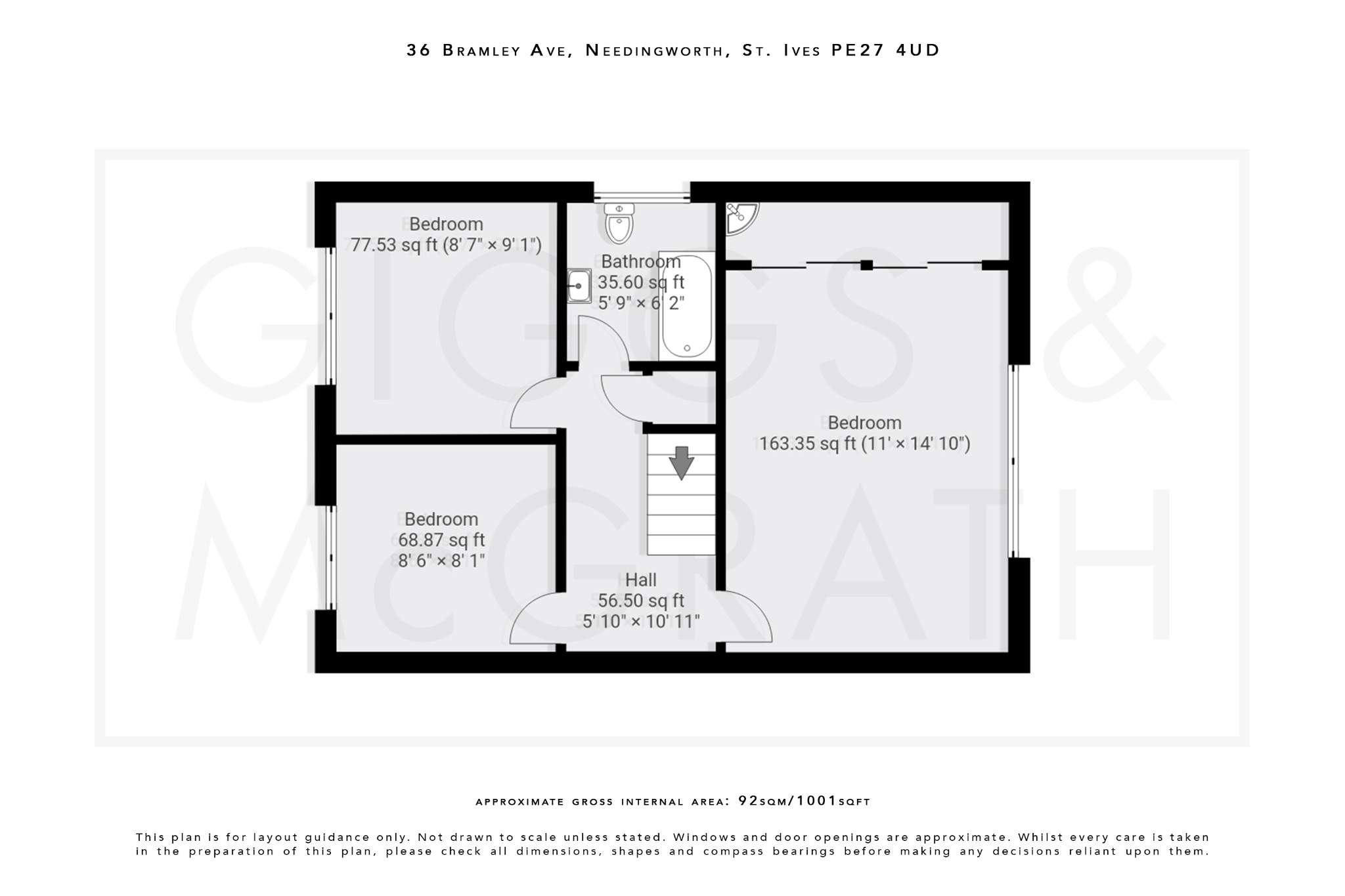 3 bed semi-detached house for sale in Bramley Avenue, Cambridgeshire - Property Floorplan