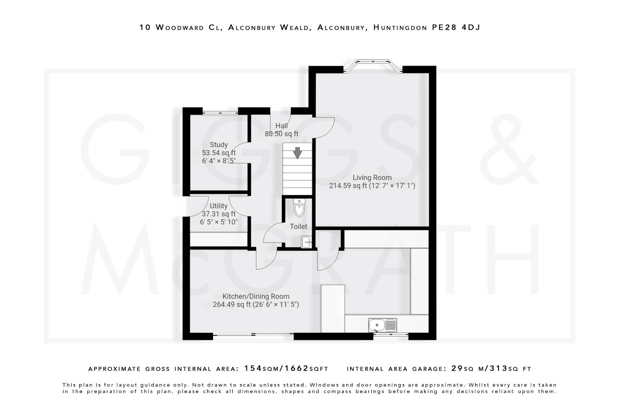 4 bed detached house for sale in Woodward Close, Cambridgeshire - Property Floorplan