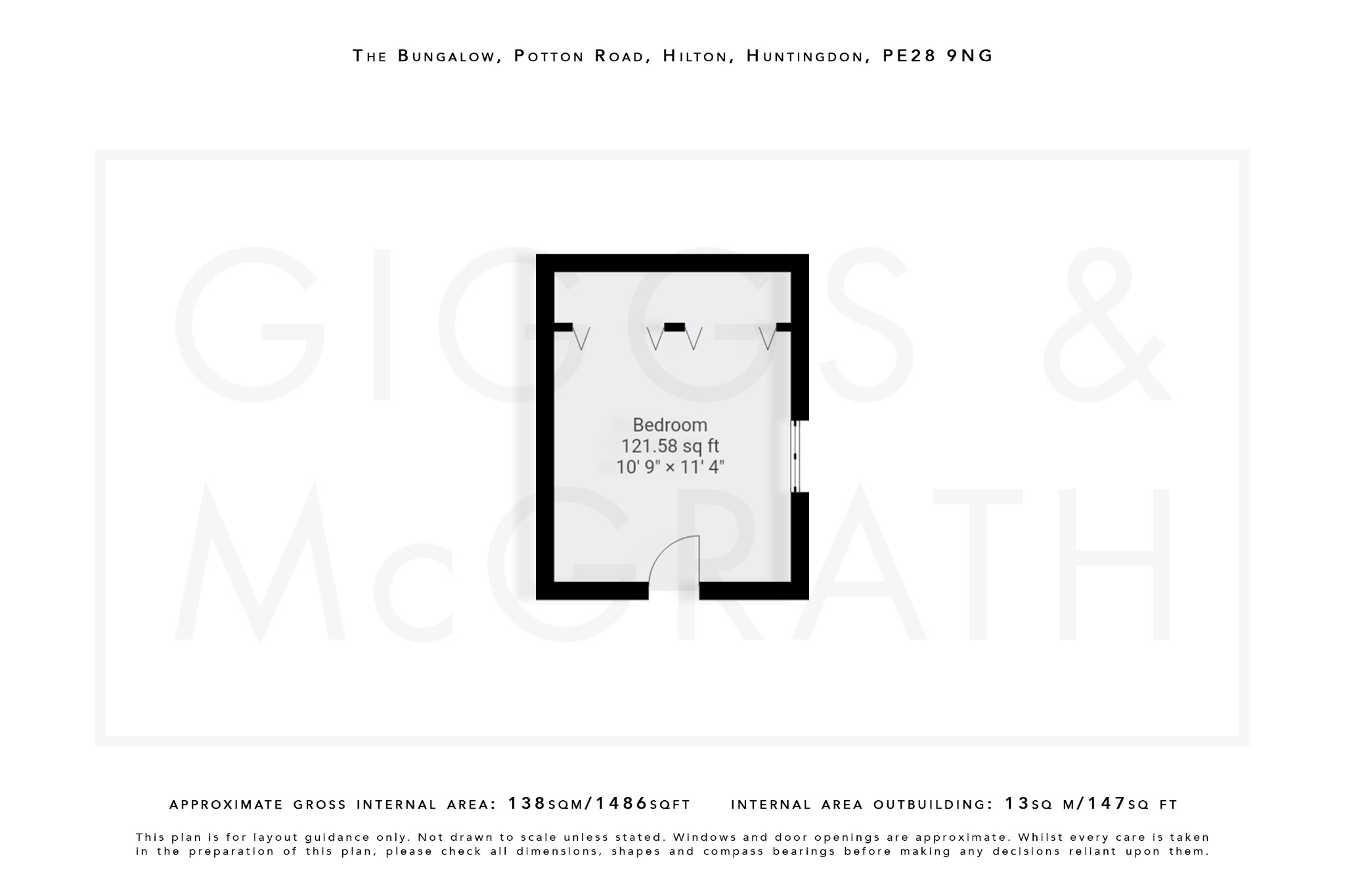 4 bed detached bungalow for sale in Potton Road, Huntingdon - Property Floorplan