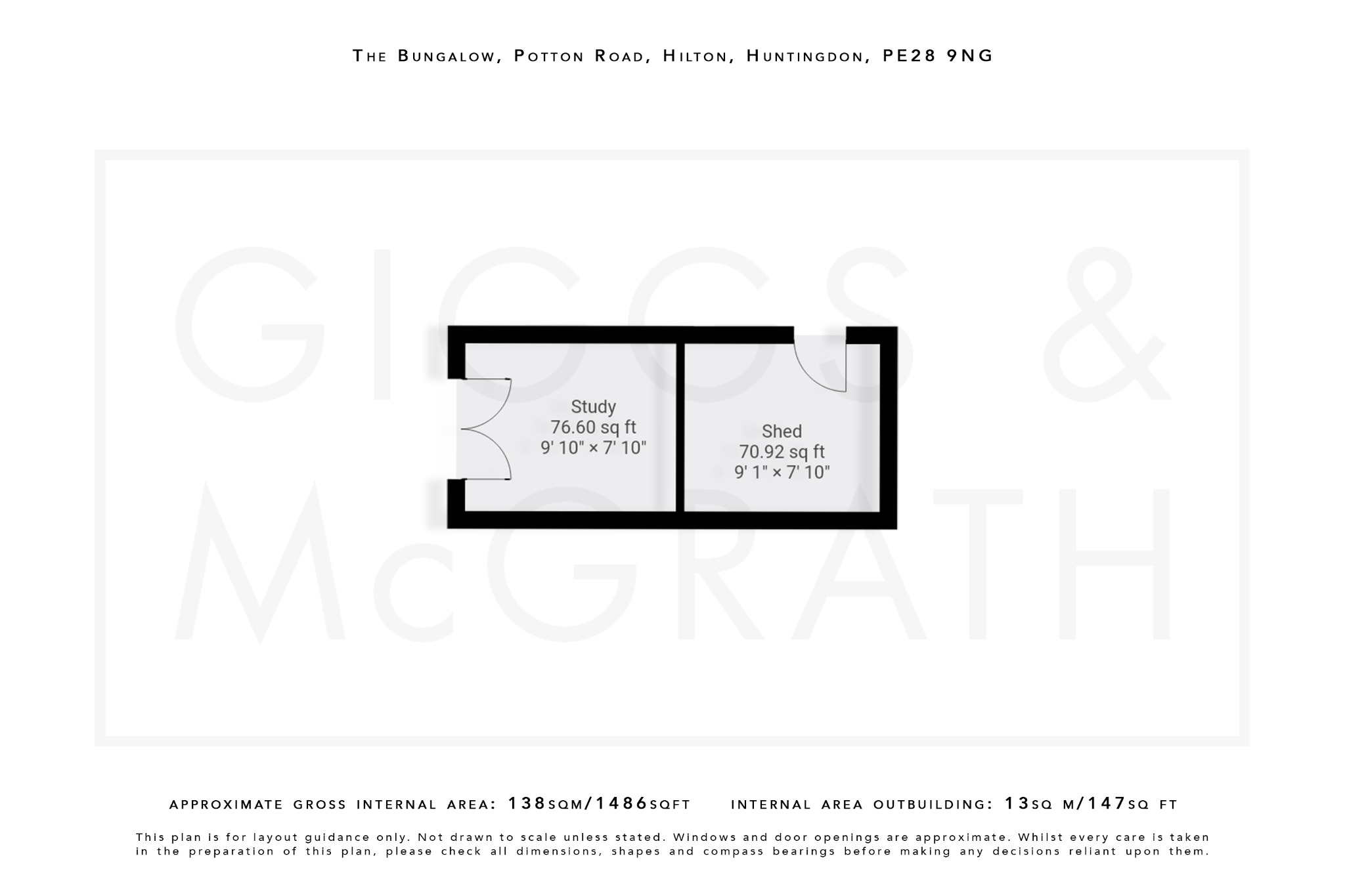 4 bed detached bungalow for sale in Potton Road, Huntingdon - Property Floorplan