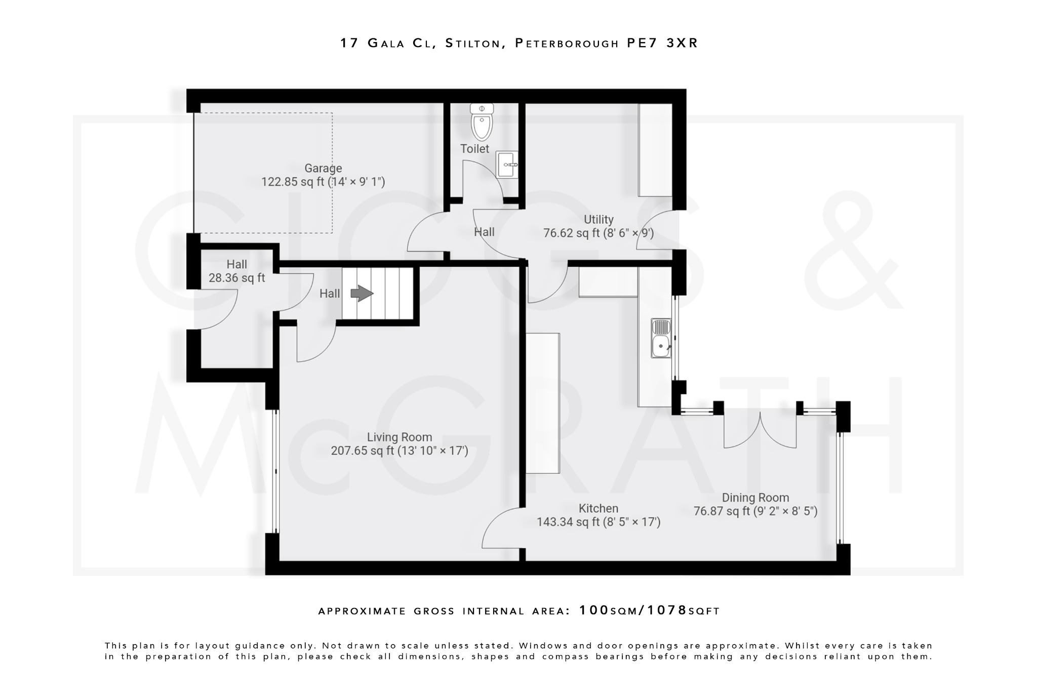 3 bed semi-detached house for sale in Gala Close, Cambridgeshire - Property Floorplan