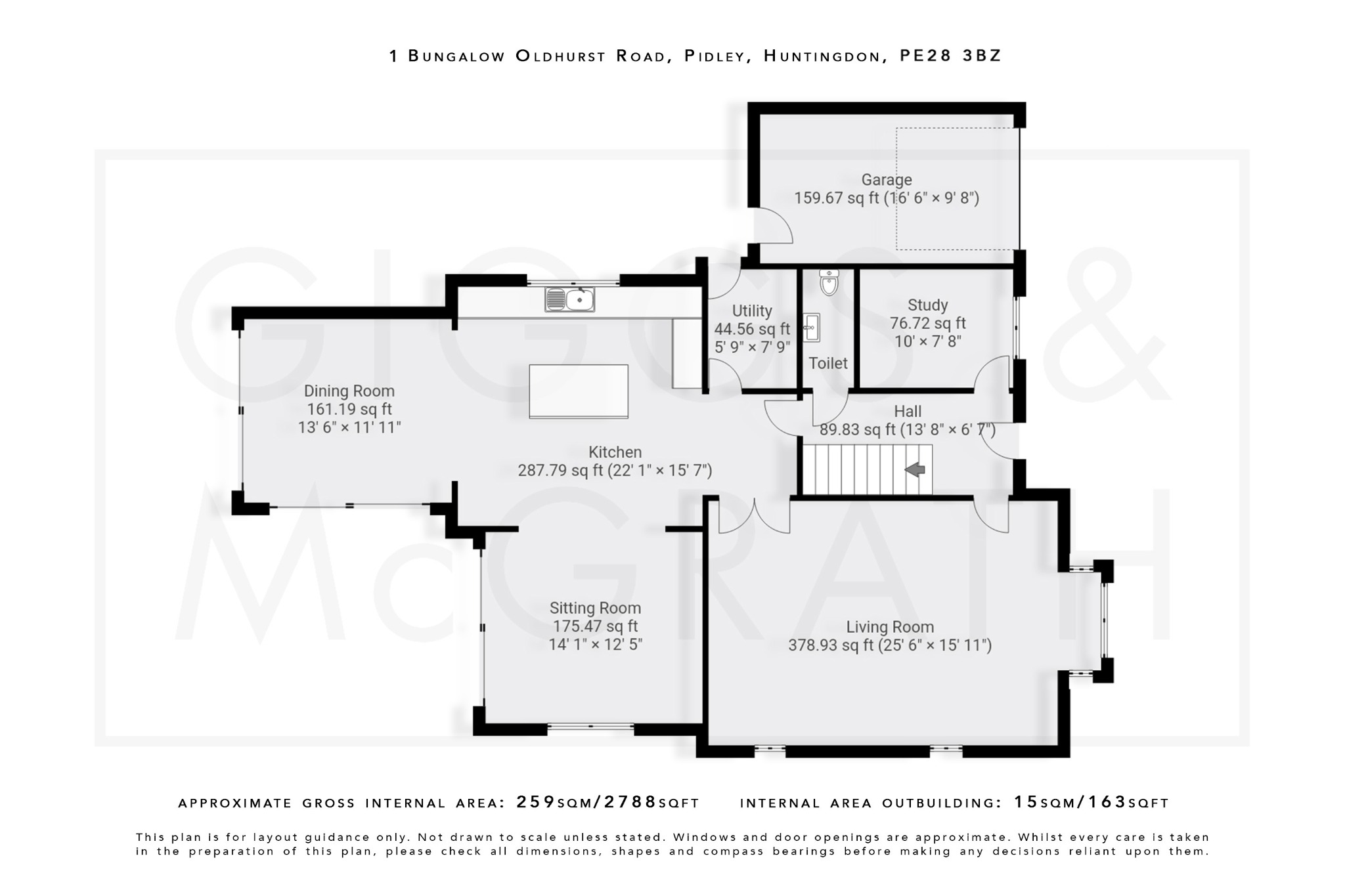 5 bed detached house for sale in Oldhurst Road, Huntingdon - Property Floorplan
