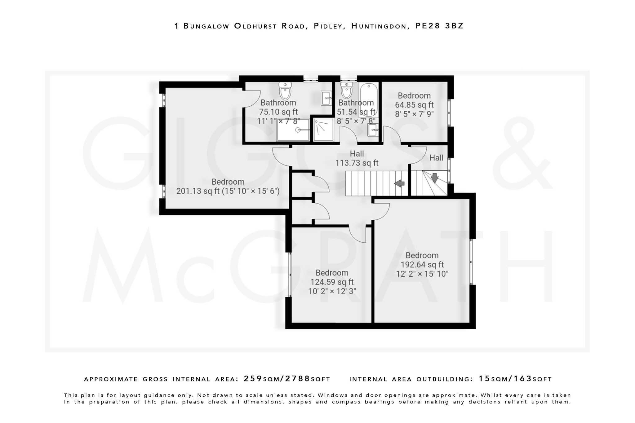 5 bed detached house for sale in Oldhurst Road, Huntingdon - Property Floorplan