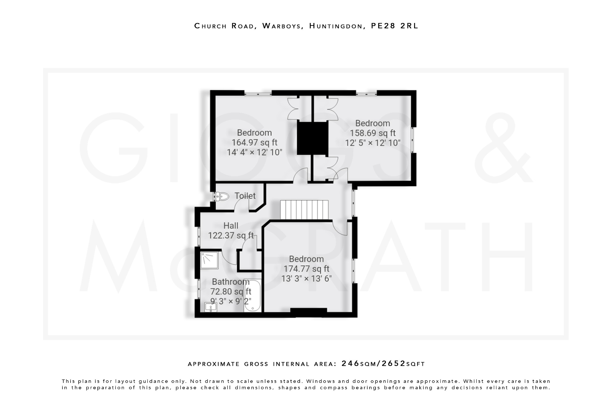 3 bed detached house for sale in Church Road, Huntingdon - Property Floorplan