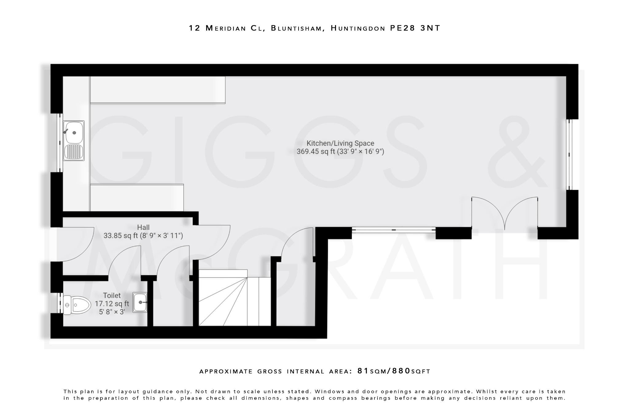 3 bed semi-detached house for sale in Meridian Close, Cambridgeshire - Property Floorplan