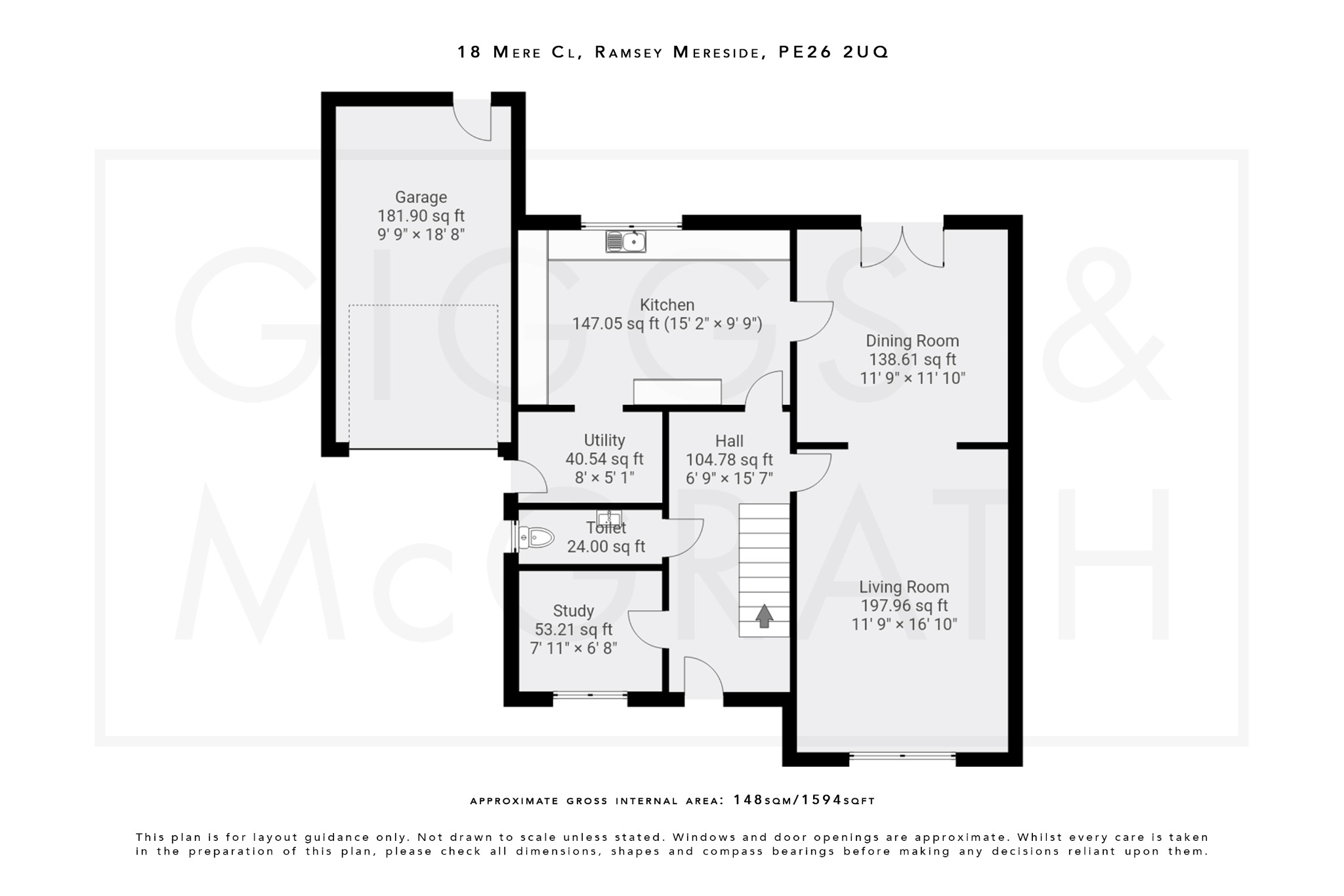 4 bed detached house for sale in Mere Close, Huntingdon - Property Floorplan