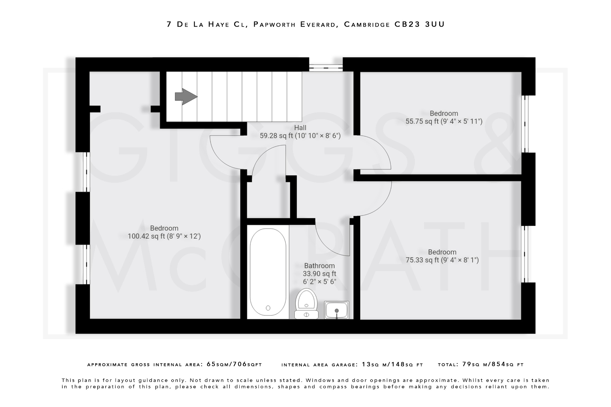 3 bed semi-detached house for sale in De la Haye Close, Cambridge - Property Floorplan