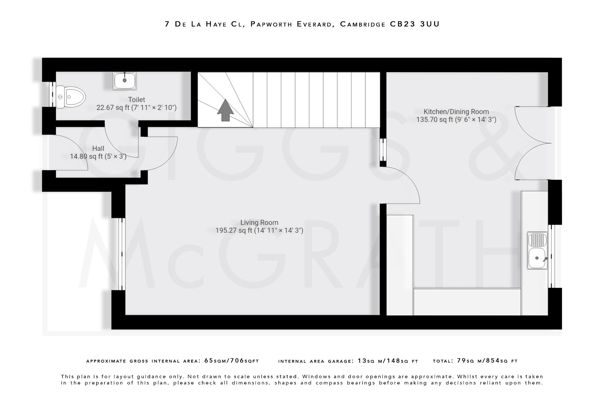 3 bed semi-detached house for sale in De la Haye Close, Cambridge - Property Floorplan