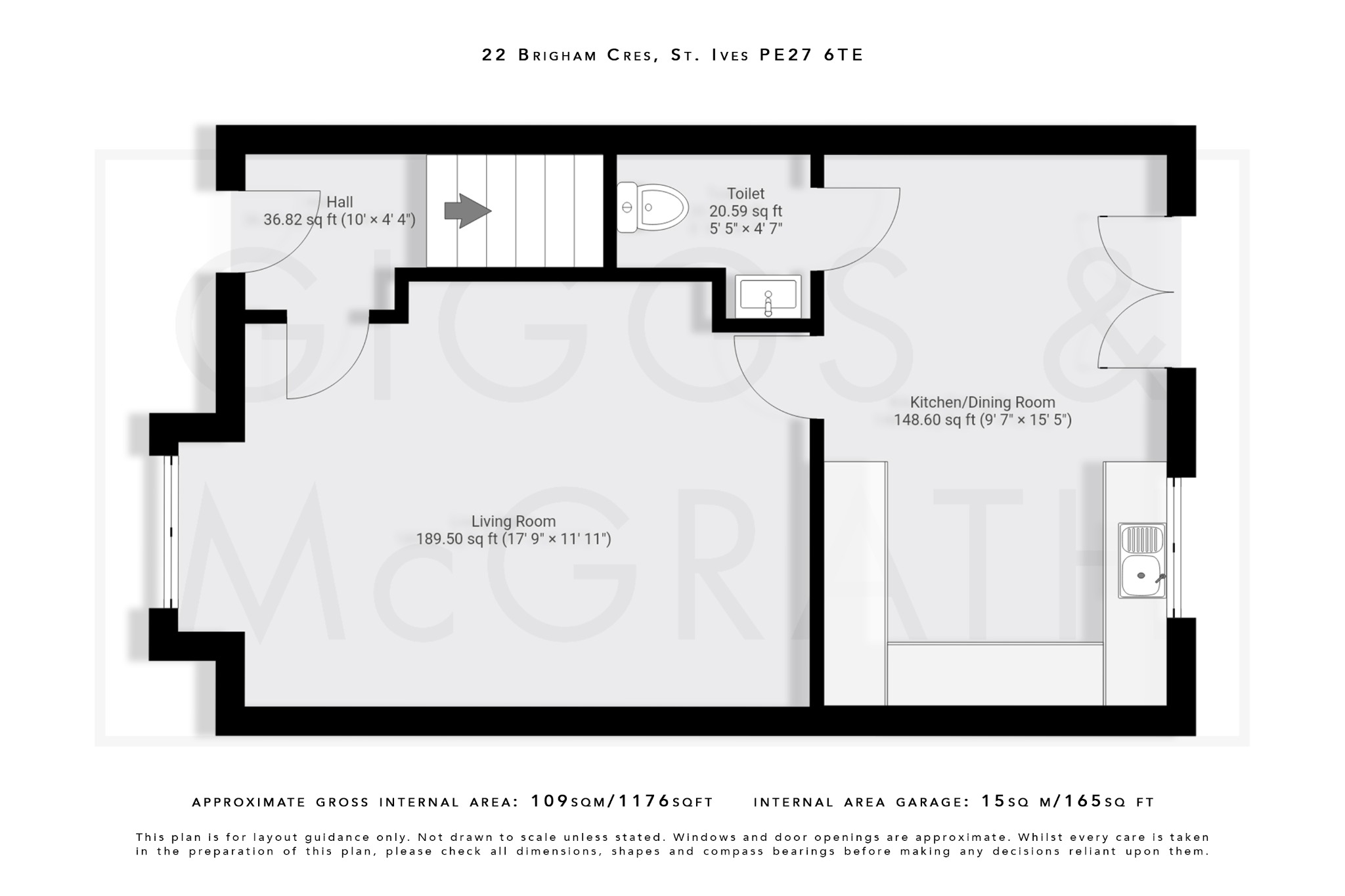 3 bed end of terrace house for sale in Brigham Crescent, St Ives - Property Floorplan