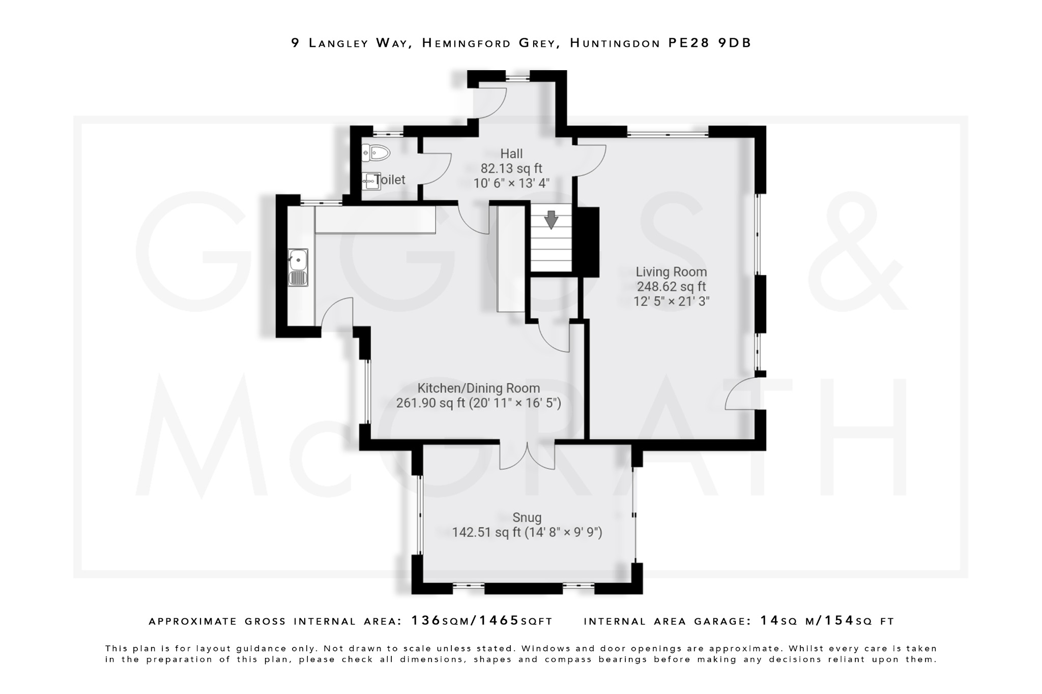 3 bed detached house for sale in Langley Way, Cambridgeshire - Property Floorplan