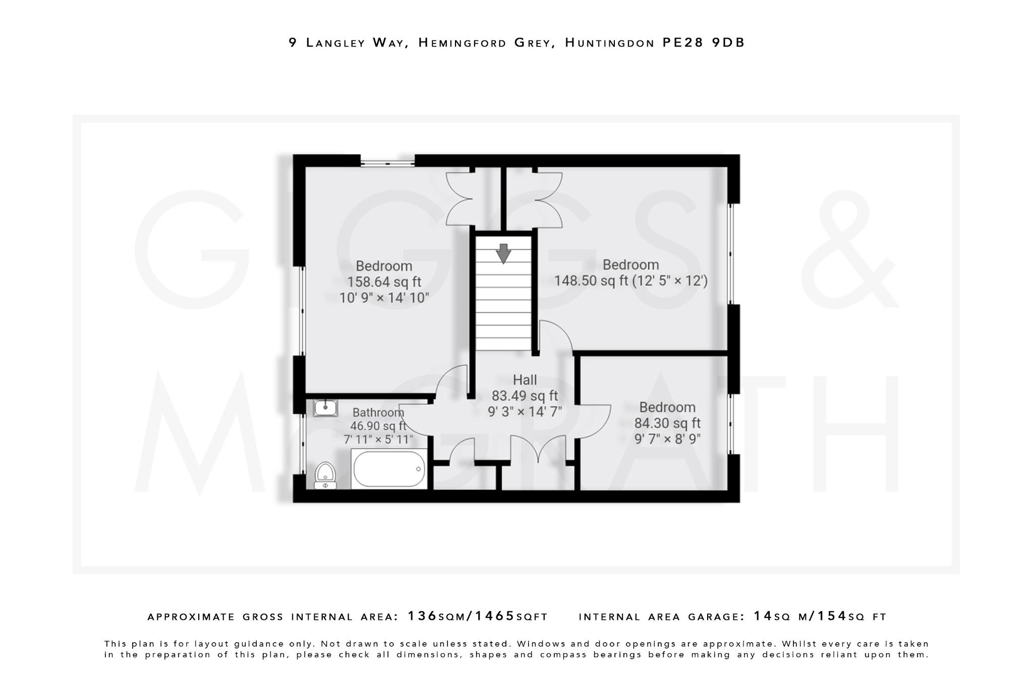 3 bed detached house for sale in Langley Way, Cambridgeshire - Property Floorplan