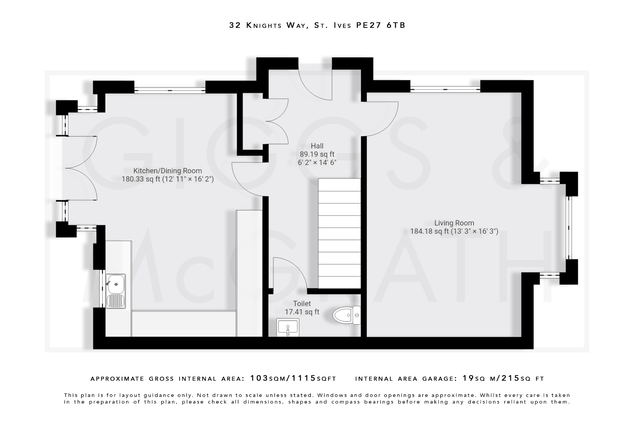 3 bed semi-detached house for sale in Knights Way, St. Ives - Property Floorplan