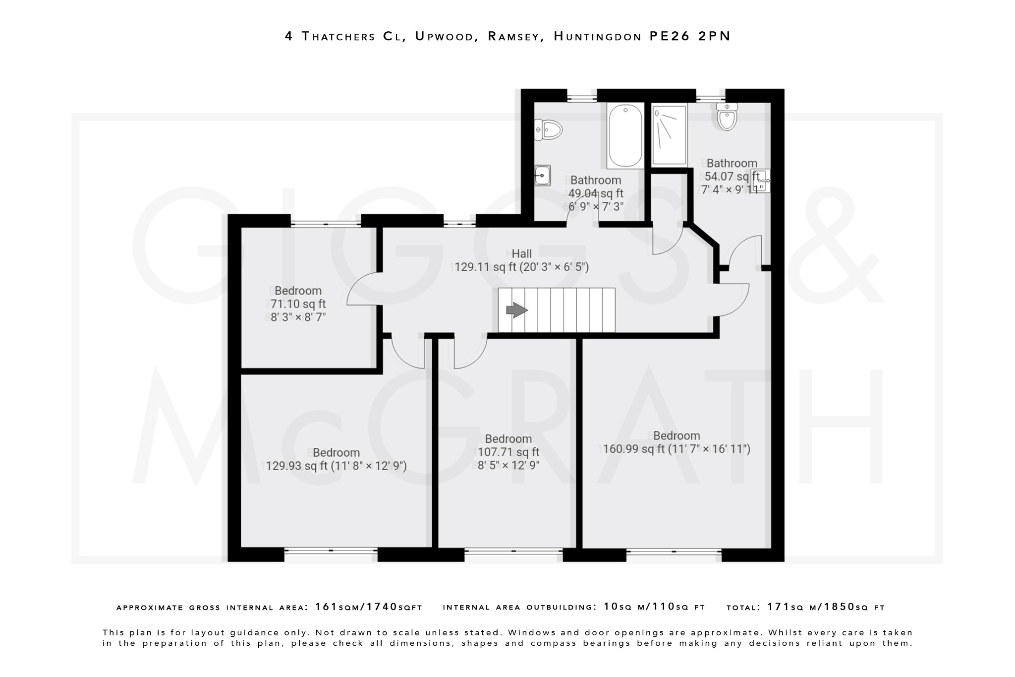 4 bed detached house for sale in Thatchers Close, Huntingdon - Property Floorplan