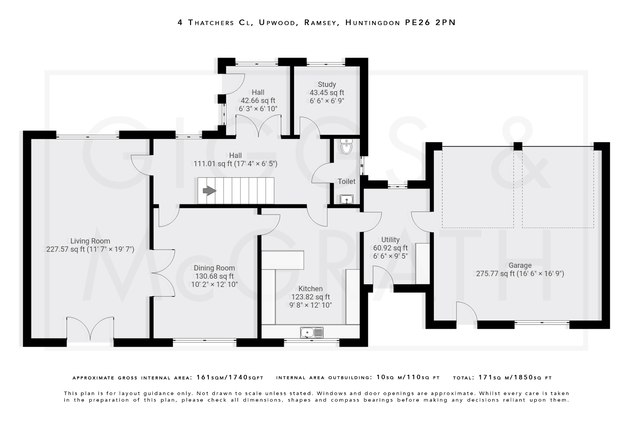 4 bed detached house for sale in Thatchers Close, Huntingdon - Property Floorplan