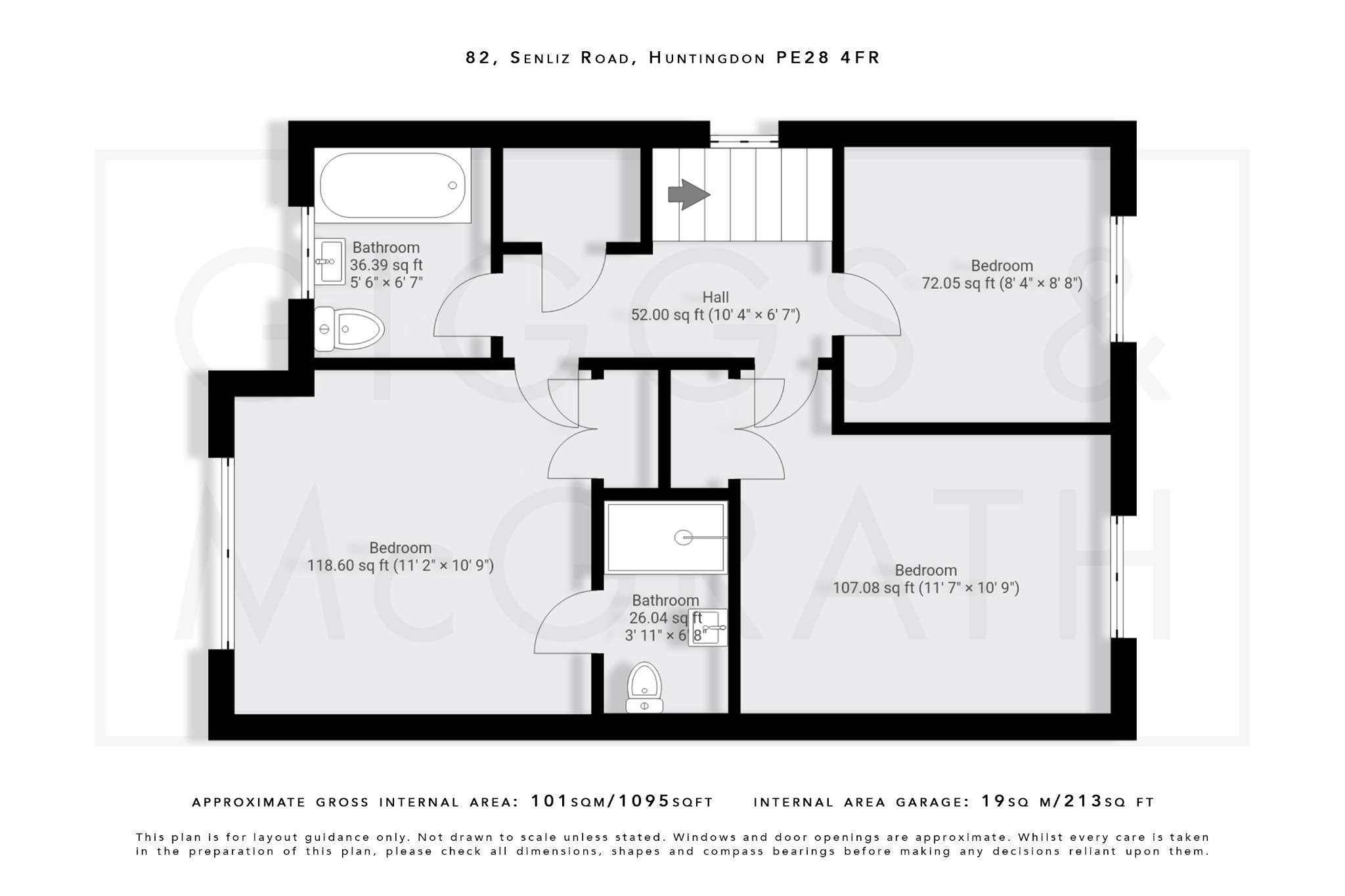 3 bed semi-detached house for sale in Senliz Road, Cambridgeshire - Property Floorplan