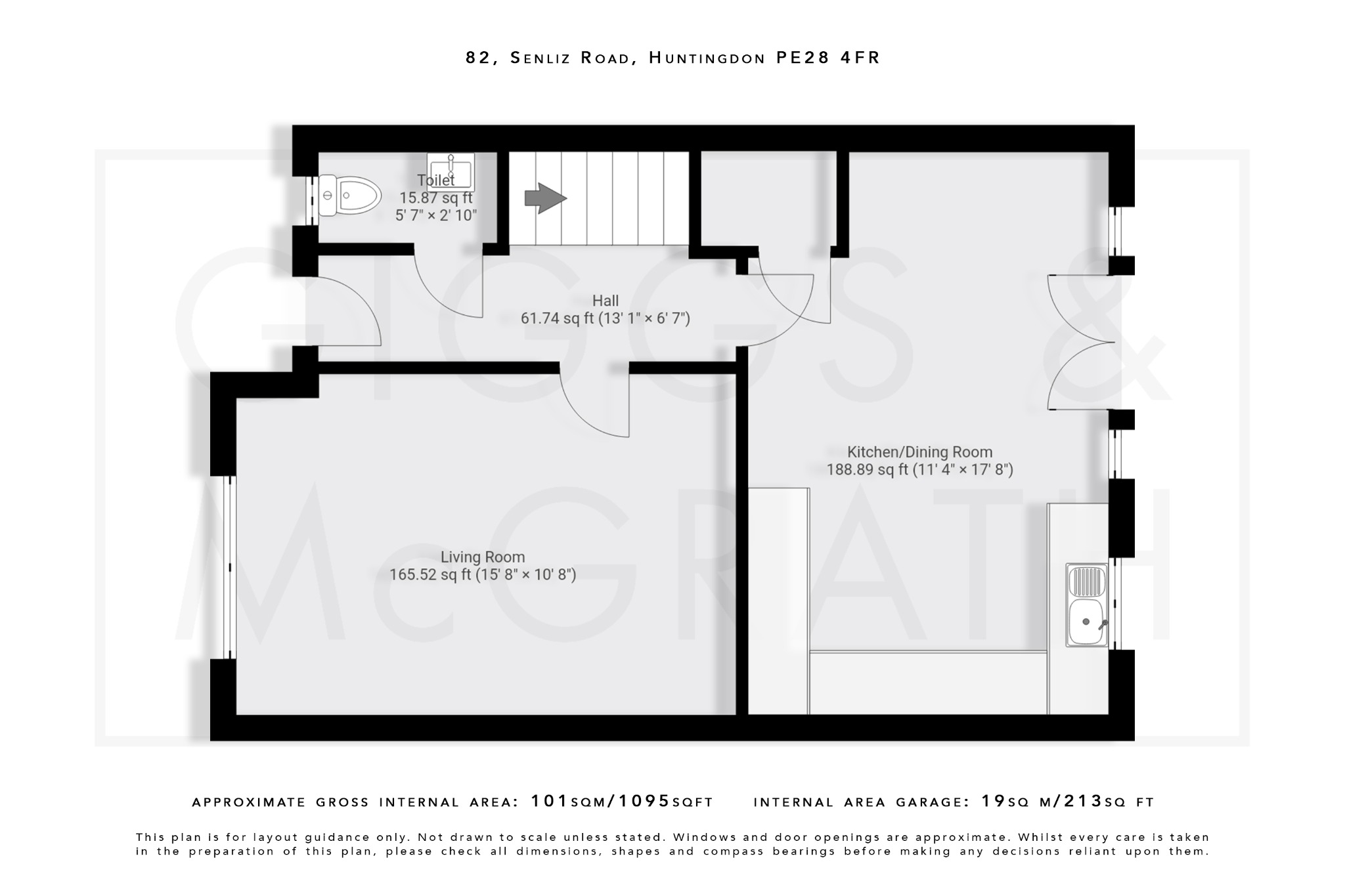 3 bed semi-detached house for sale in Senliz Road, Cambridgeshire - Property Floorplan