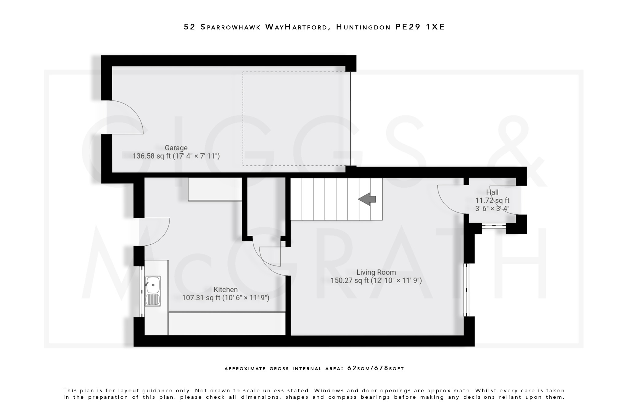 2 bed end of terrace house for sale in Sparrowhawk Way, Cambridgeshire - Property Floorplan
