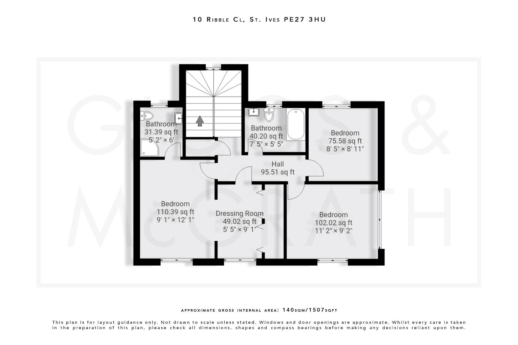 3 bed detached house for sale in Ribble Close, St Ives - Property Floorplan