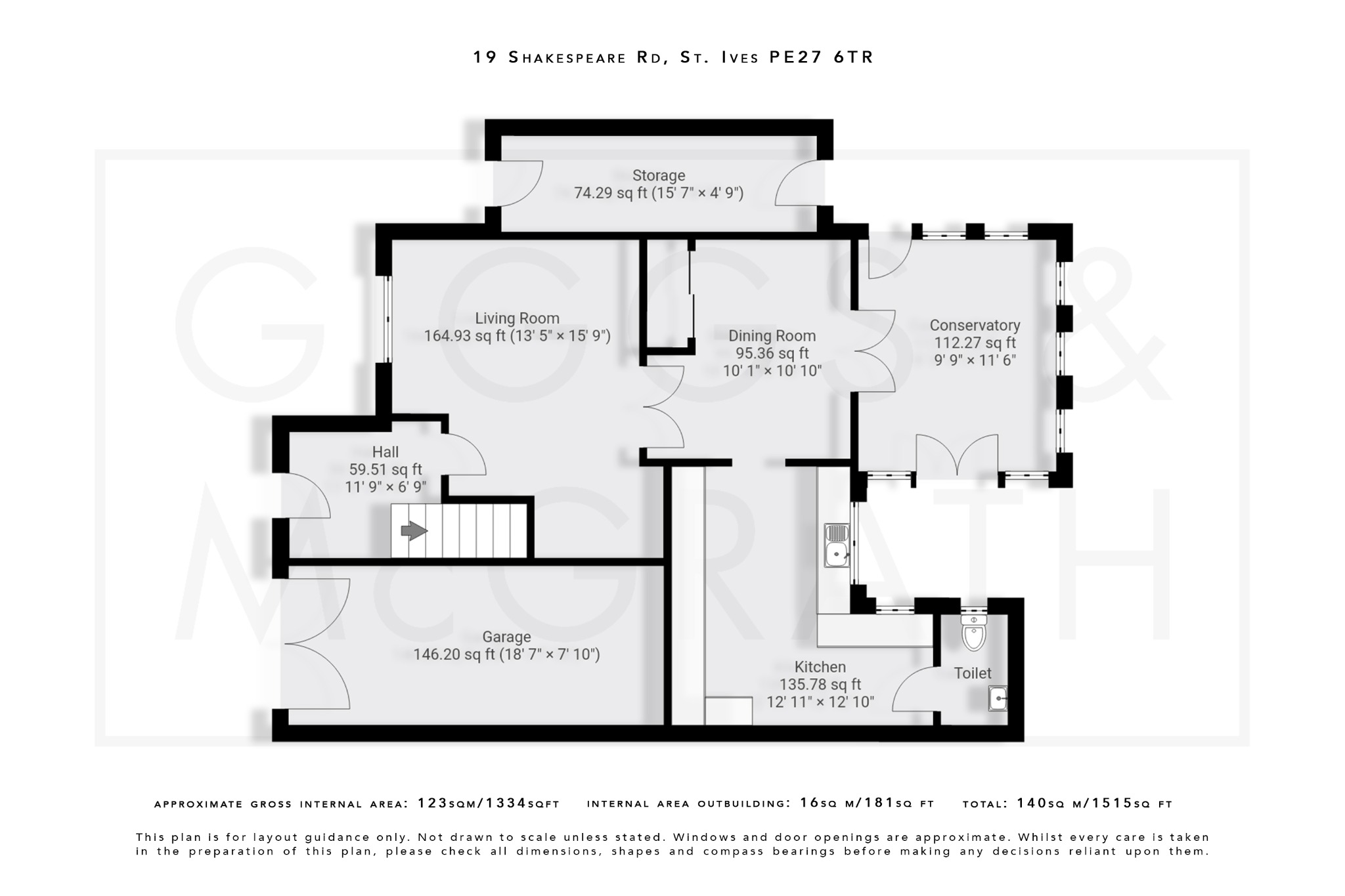 4 bed semi-detached house for sale in Shakespeare Road, St. Ives - Property Floorplan