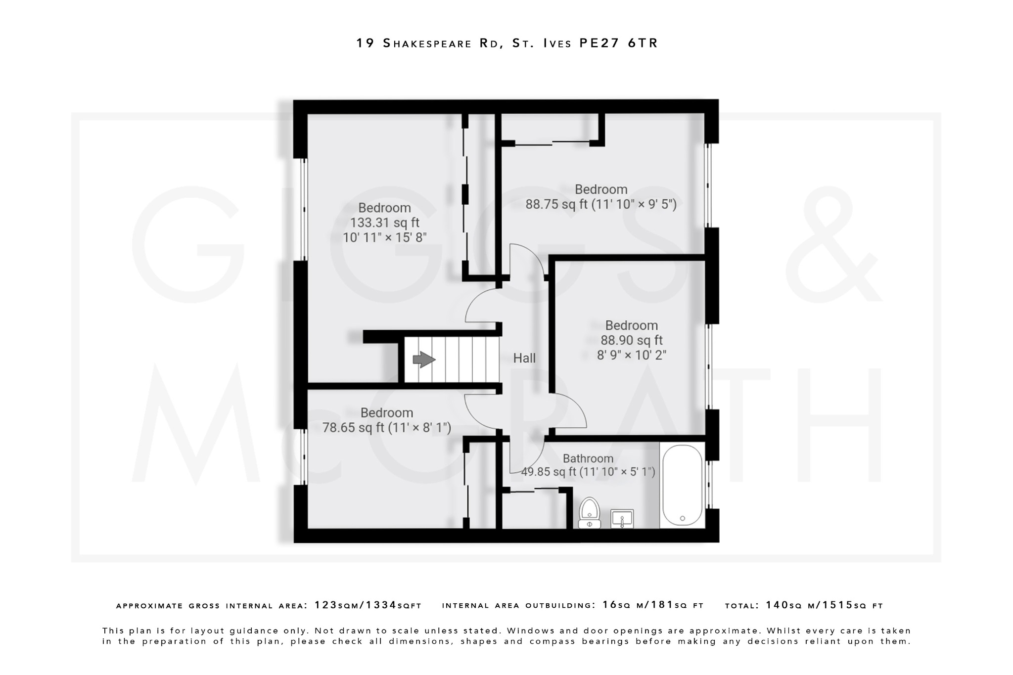 4 bed semi-detached house for sale in Shakespeare Road, St. Ives - Property Floorplan