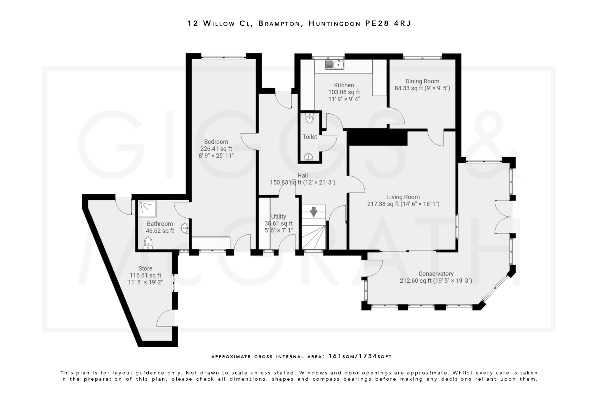4 bed detached house for sale in Willow Close, Cambridgeshire - Property Floorplan