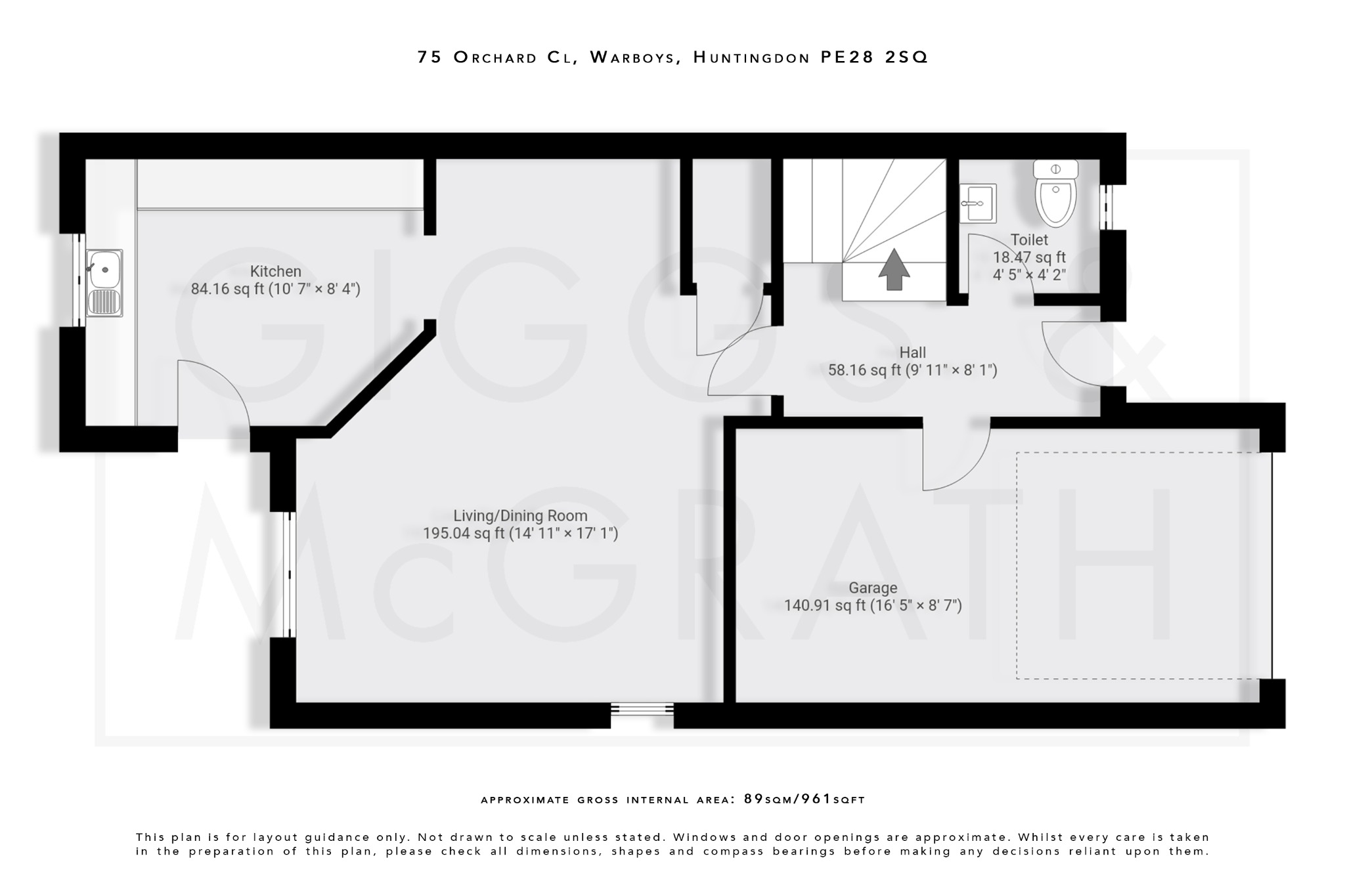 3 bed semi-detached house for sale in Orchard Close, Cambridgeshire - Property Floorplan