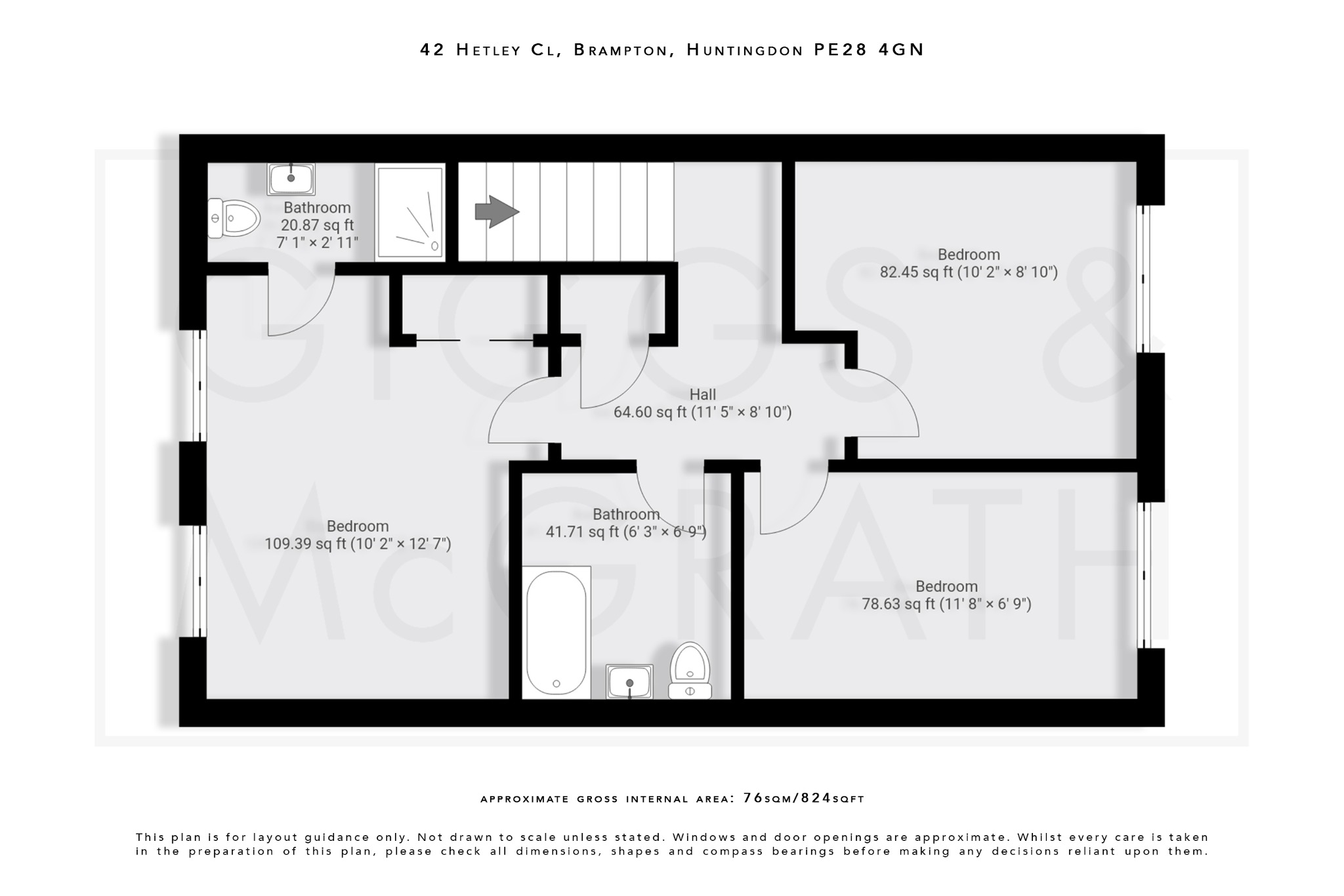 3 bed terraced house for sale in Hetley Close, Cambridgeshire - Property Floorplan