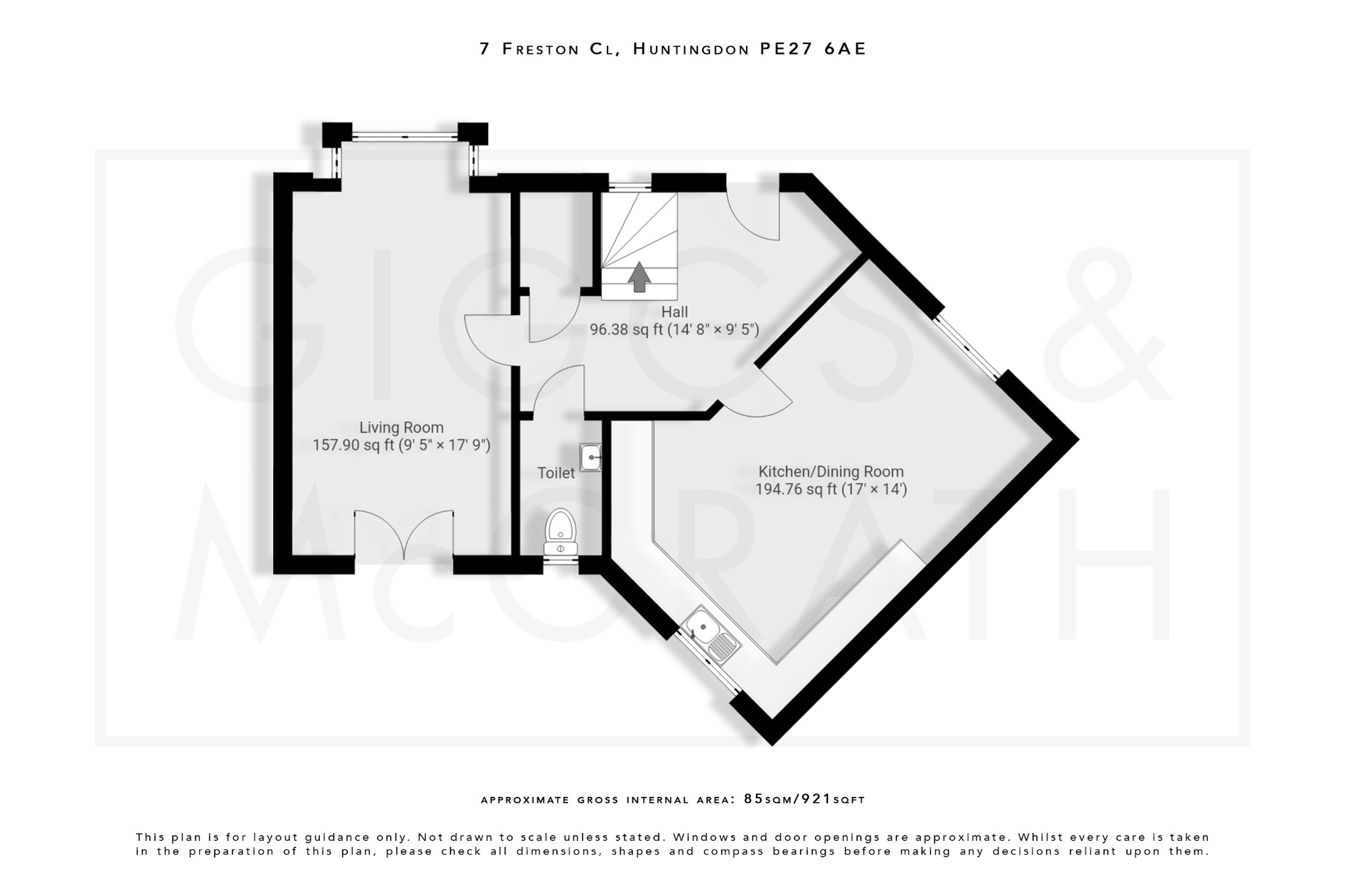3 bed semi-detached house for sale in Freston Close, St. Ives - Property Floorplan
