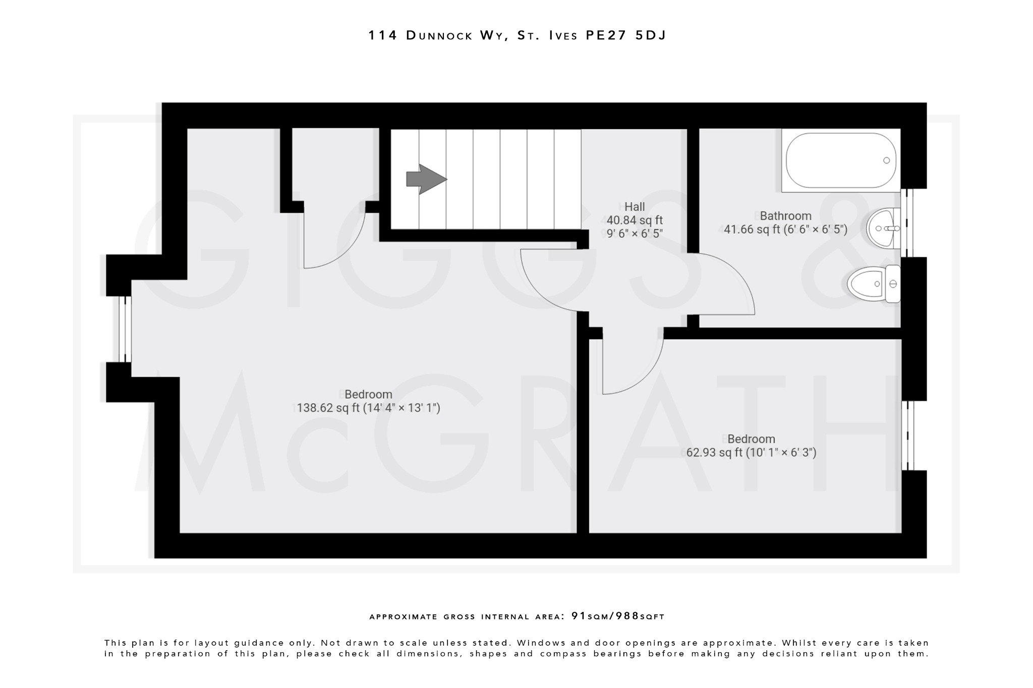 3 bed semi-detached house for sale in Dunnock Way, St. Ives - Property Floorplan