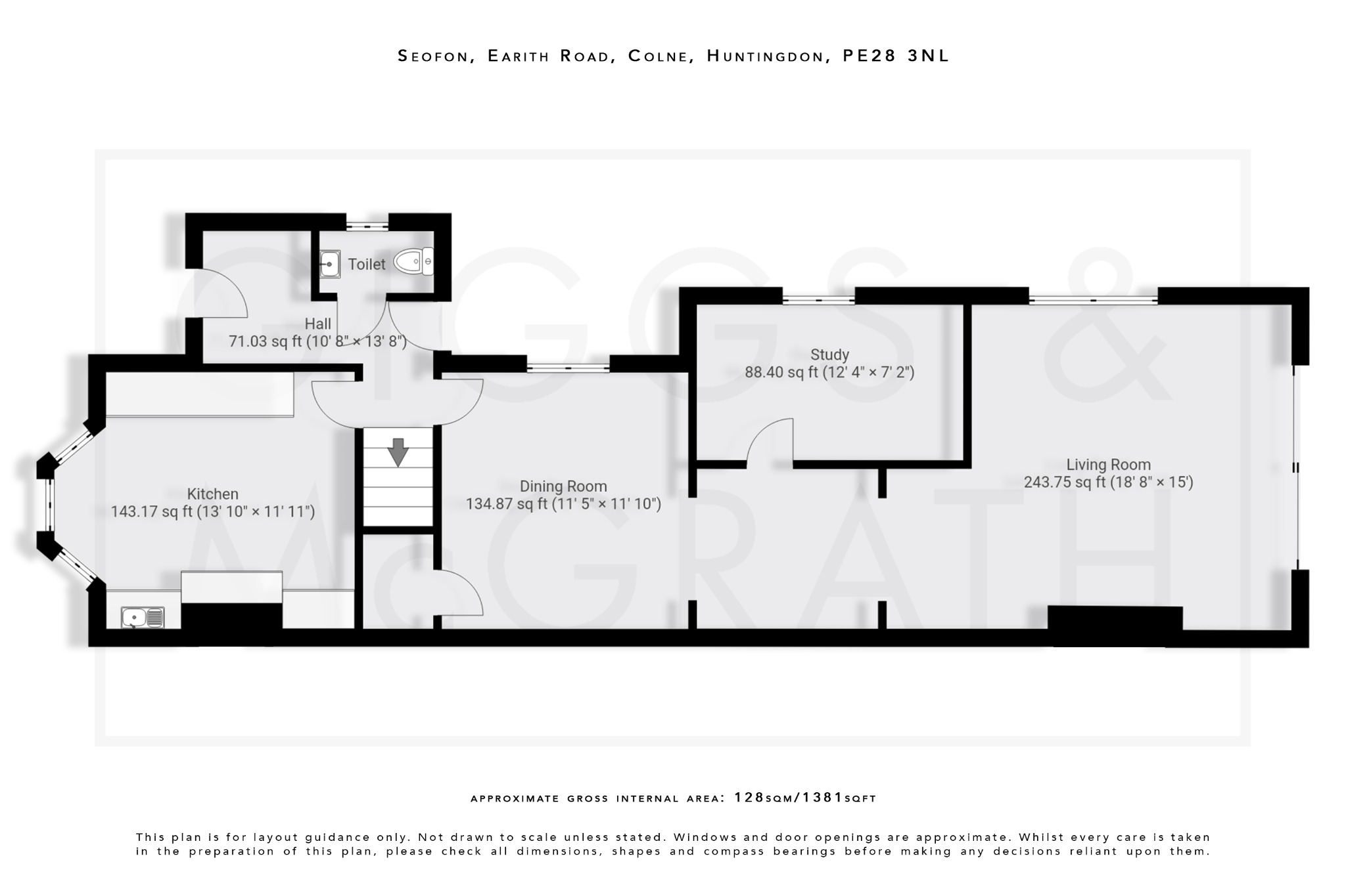 4 bed semi-detached house for sale in Earith Road, Huntingdon - Property Floorplan