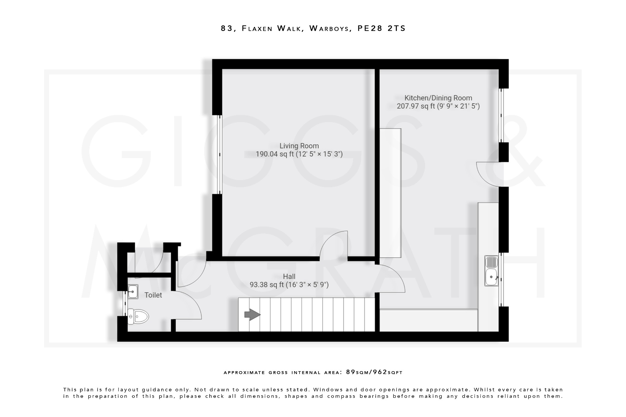 4 bed semi-detached house for sale in Flaxen Walk, Cambridgeshire - Property Floorplan