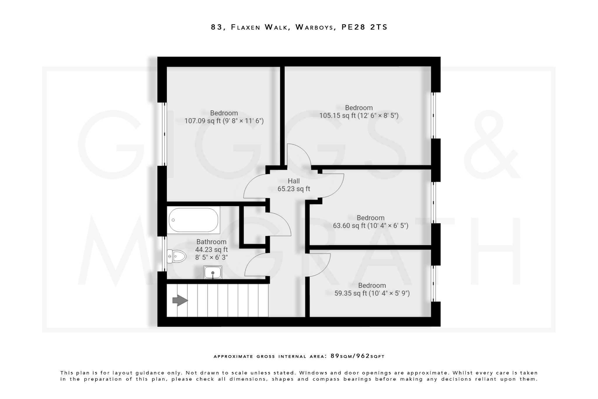 4 bed semi-detached house for sale in Flaxen Walk, Cambridgeshire - Property Floorplan