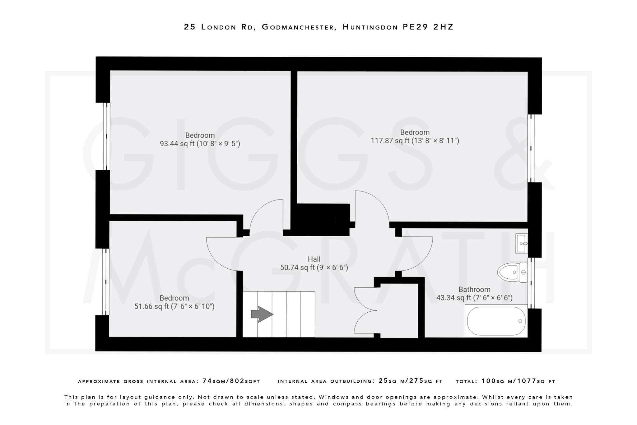 3 bed terraced house for sale in London Road, Huntingdon - Property Floorplan