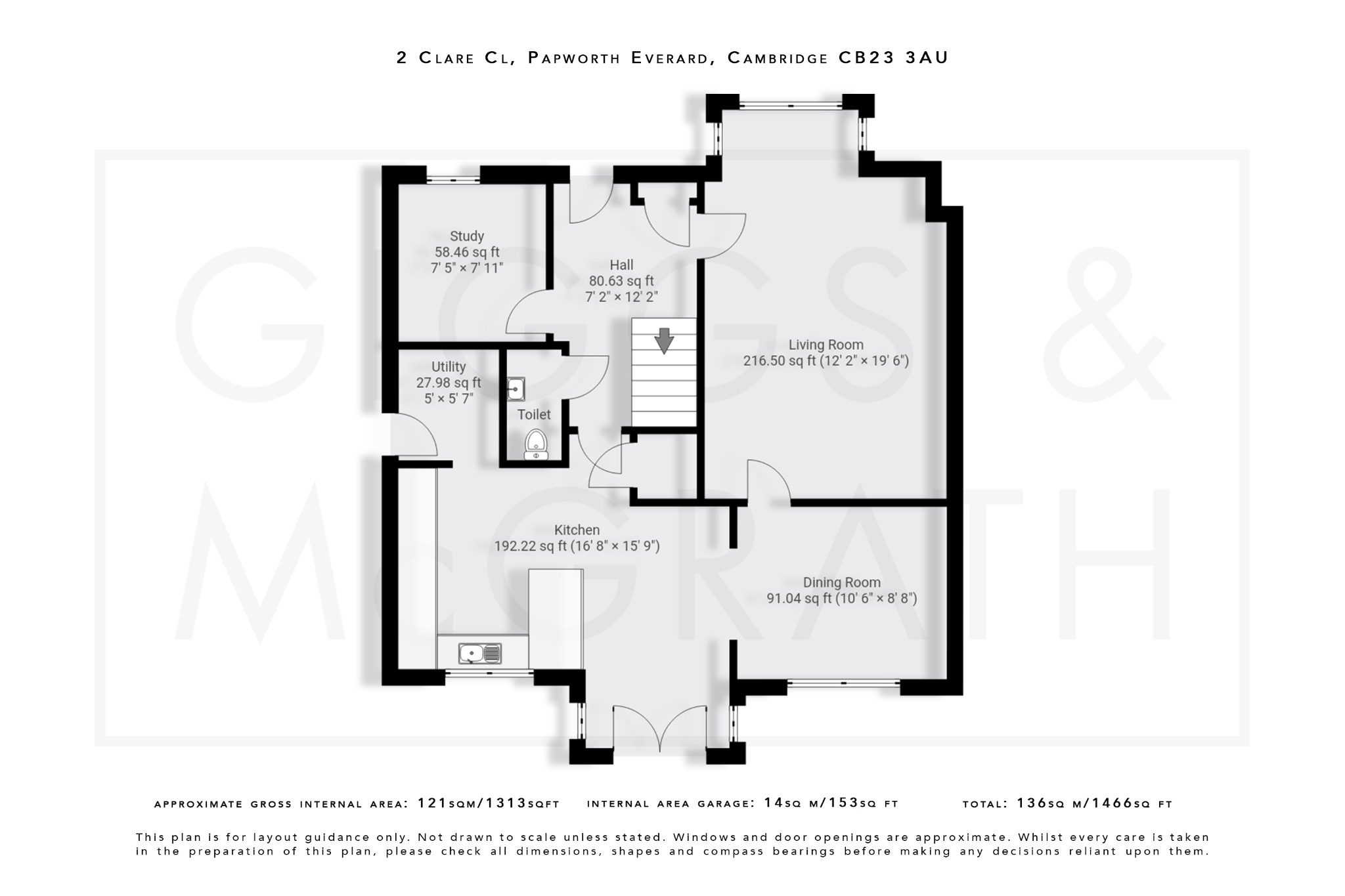 4 bed detached house for sale in Clare Close, Cambridge - Property Floorplan