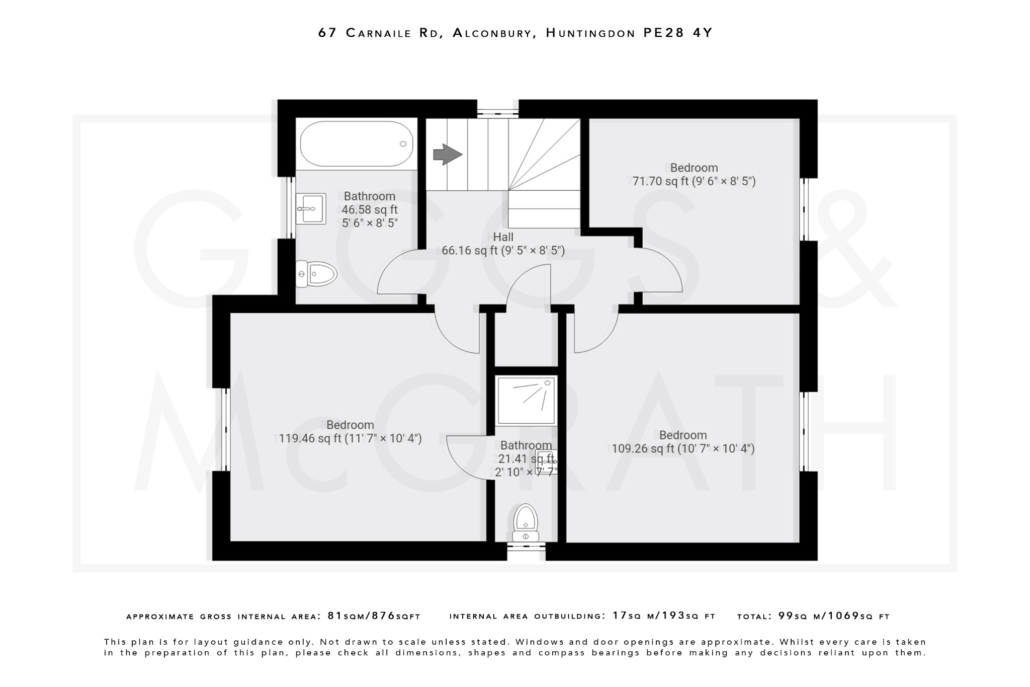 3 bed detached house for sale in Carnaile Road, Huntingdon - Property Floorplan