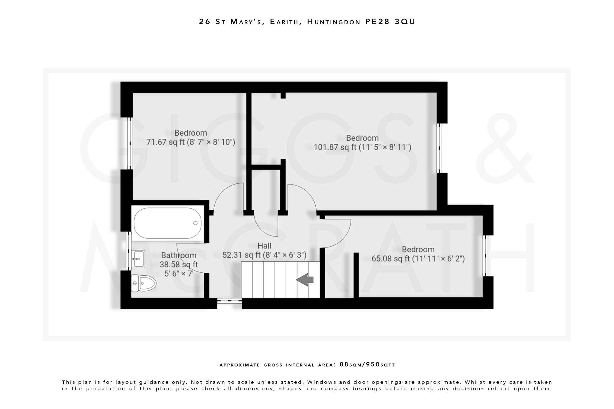 3 bed link detached house for sale in St Marys, Cambridgeshire - Property Floorplan
