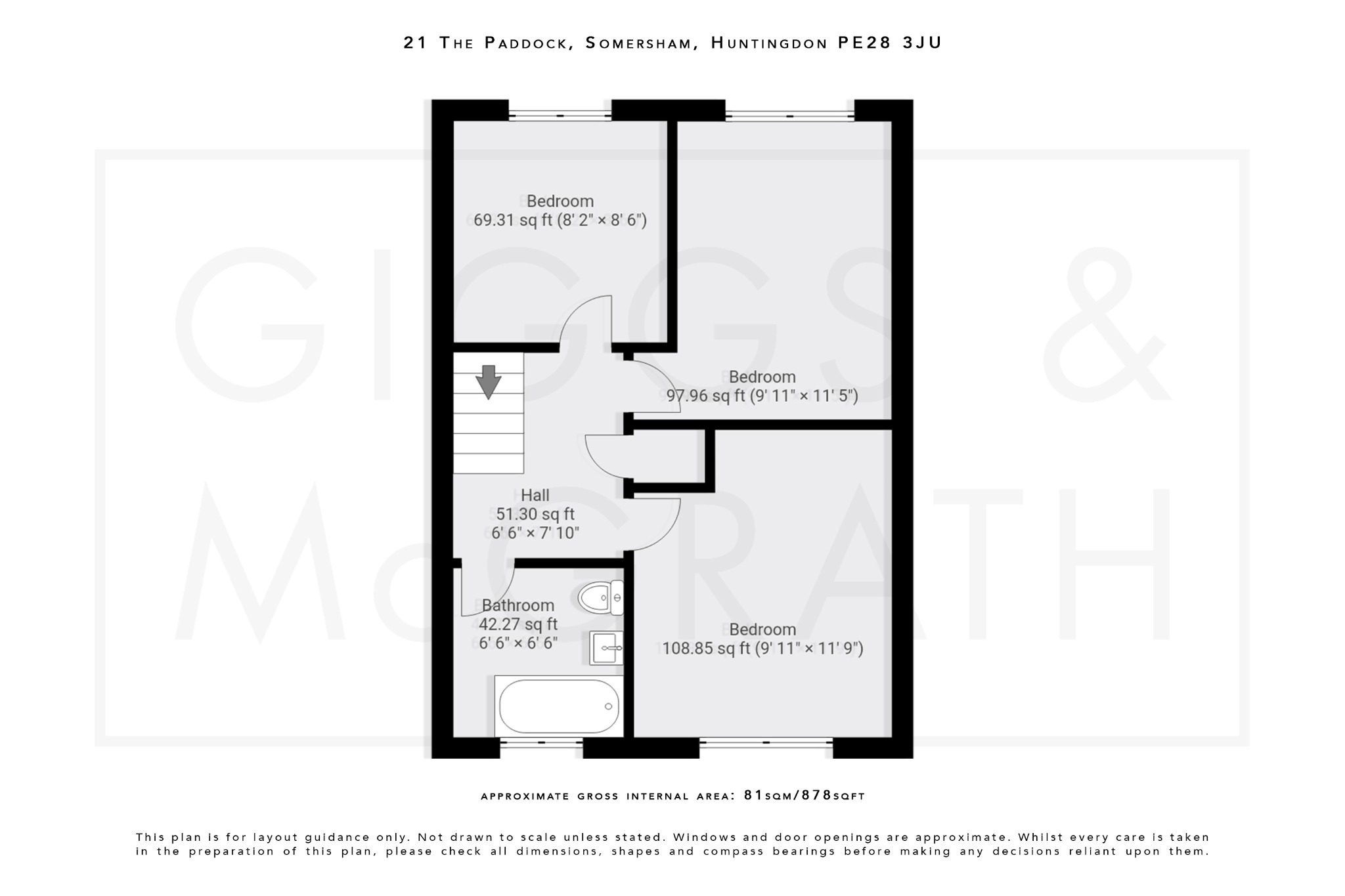 3 bed link detached house for sale in The Paddock, Huntingdon - Property Floorplan