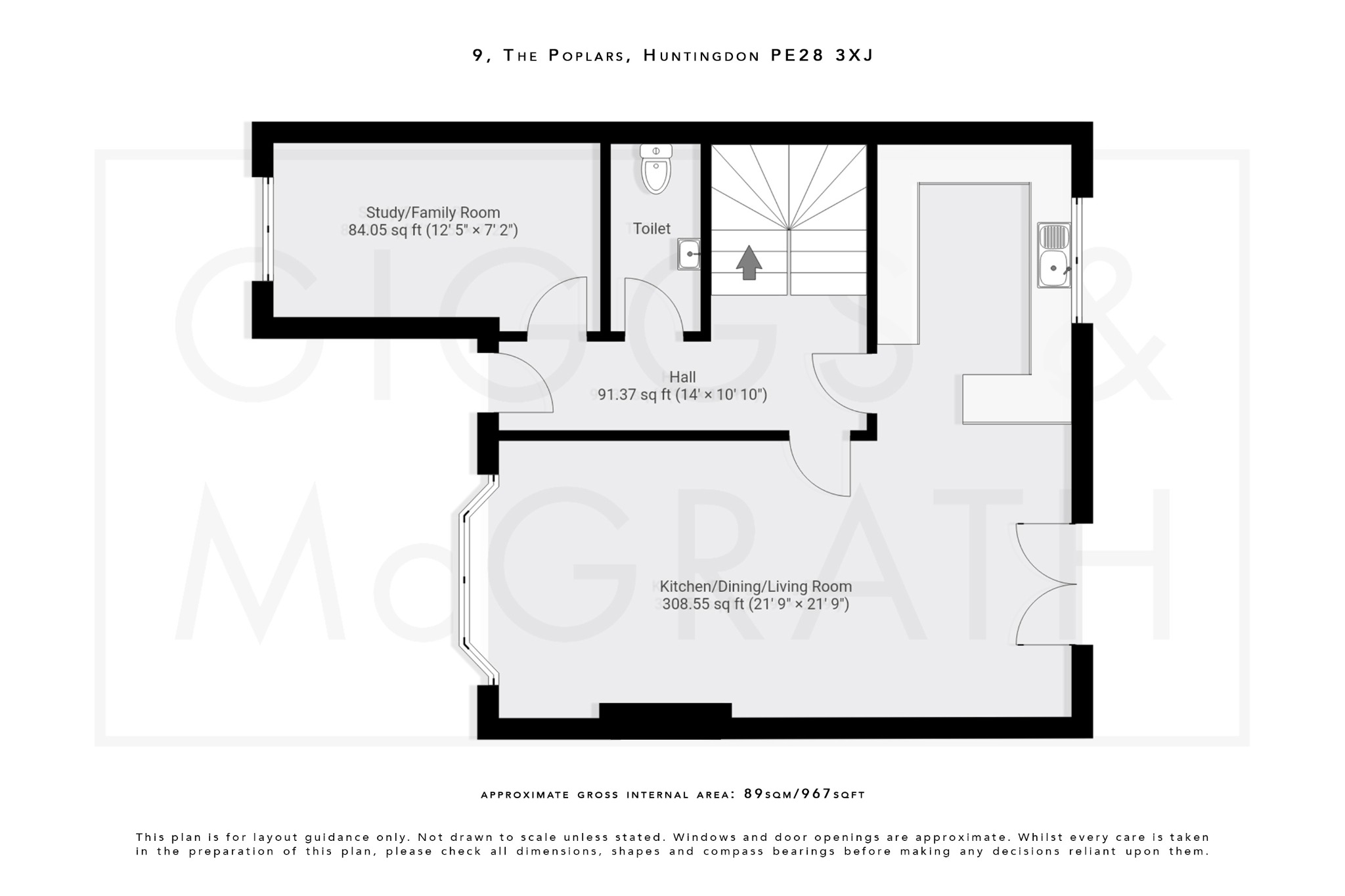 3 bed detached house for sale in The Poplars, Huntingdon - Property Floorplan
