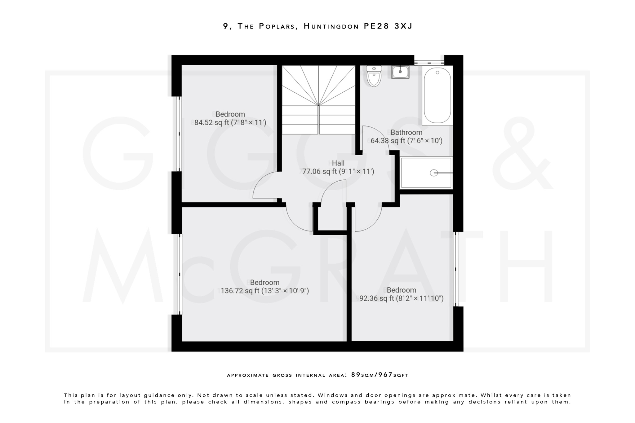 3 bed detached house for sale in The Poplars, Huntingdon - Property Floorplan