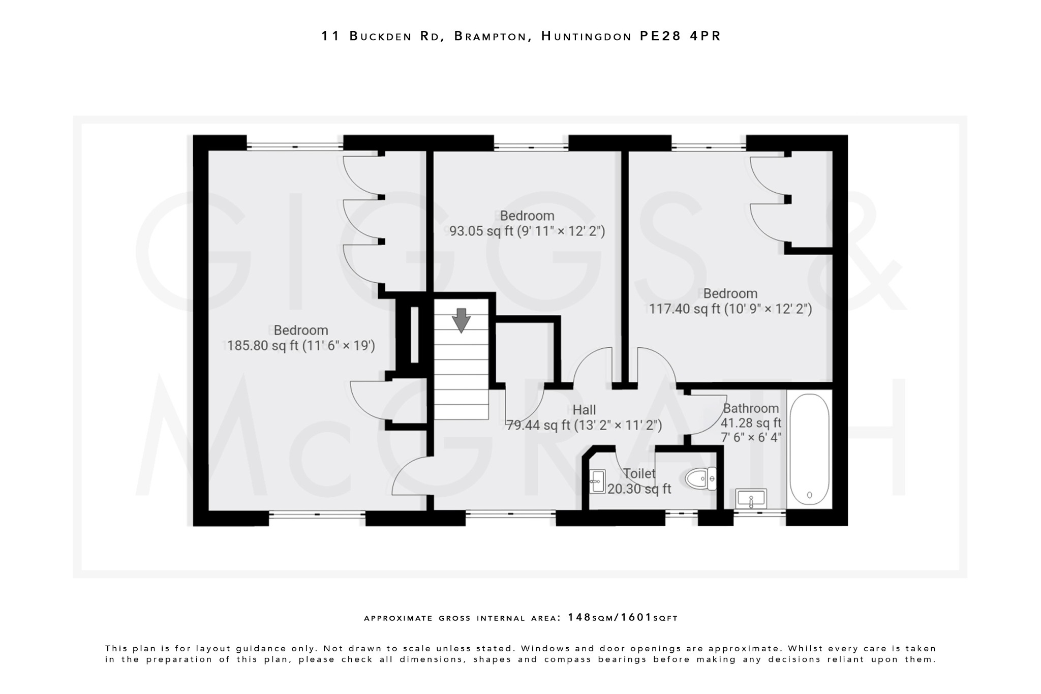 3 bed detached house for sale in Buckden Road, Cambridgeshire - Property Floorplan